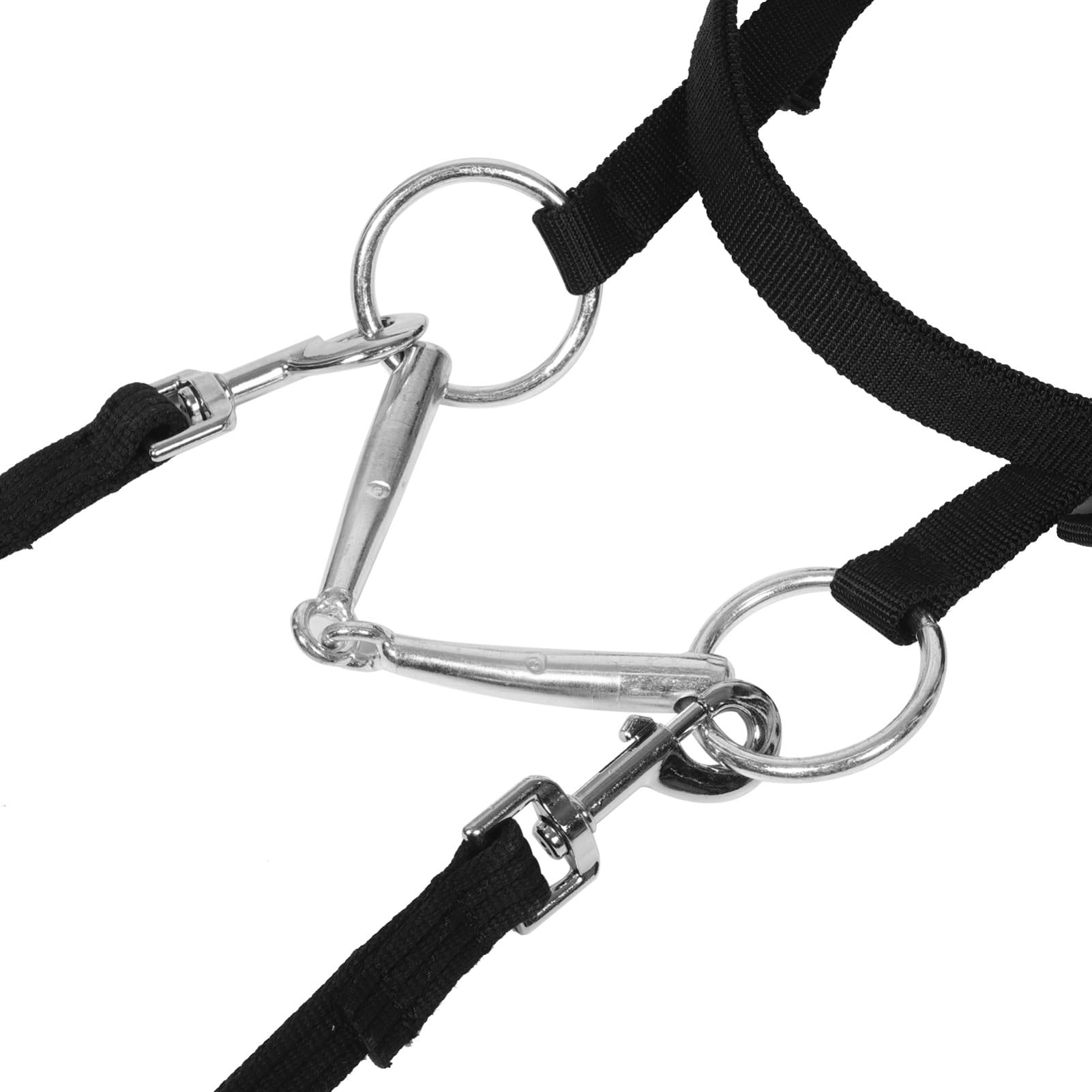 Happyyami Corda per Briglia Briglie per L'addestramento dei Briglia Senza Morso Cavezze per Cinghia per L'addestramento del Cavallo Capezza in Corda per Black Nylon