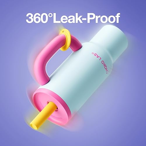 Miniatura 7 de CHAKO LAB BaWang - Vaso aislado de acero inoxidable | Vaso con asa y popote de 33 onzas, apto para portavasos para viajes, botella de agua a prueba