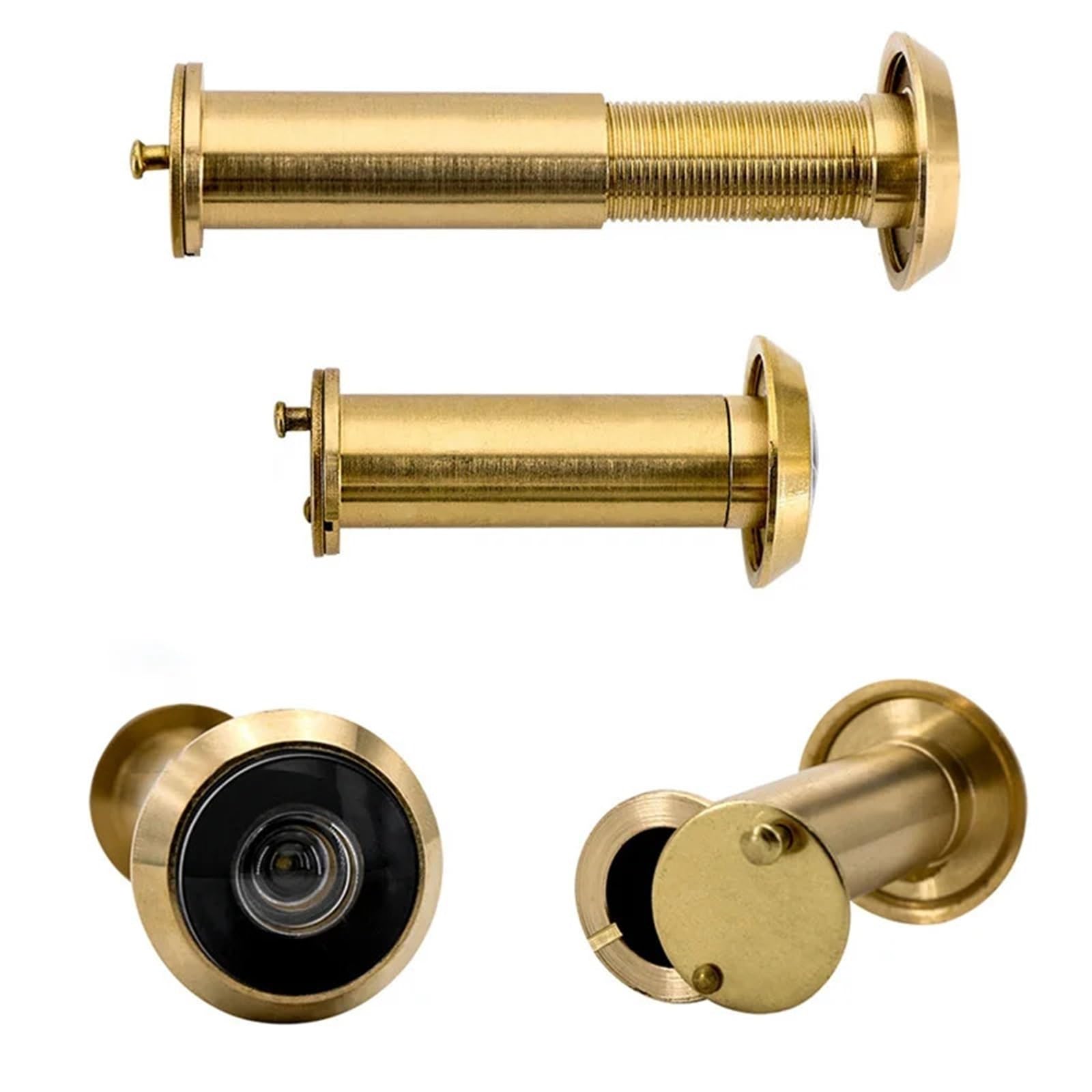 2 Stück Türspion aus Messing for die Sicherheit zu Hause, 14–26 mm Durchmesser, 35–80 Dicke, Torbeschläge für Haustür(28mm 50-80mm)