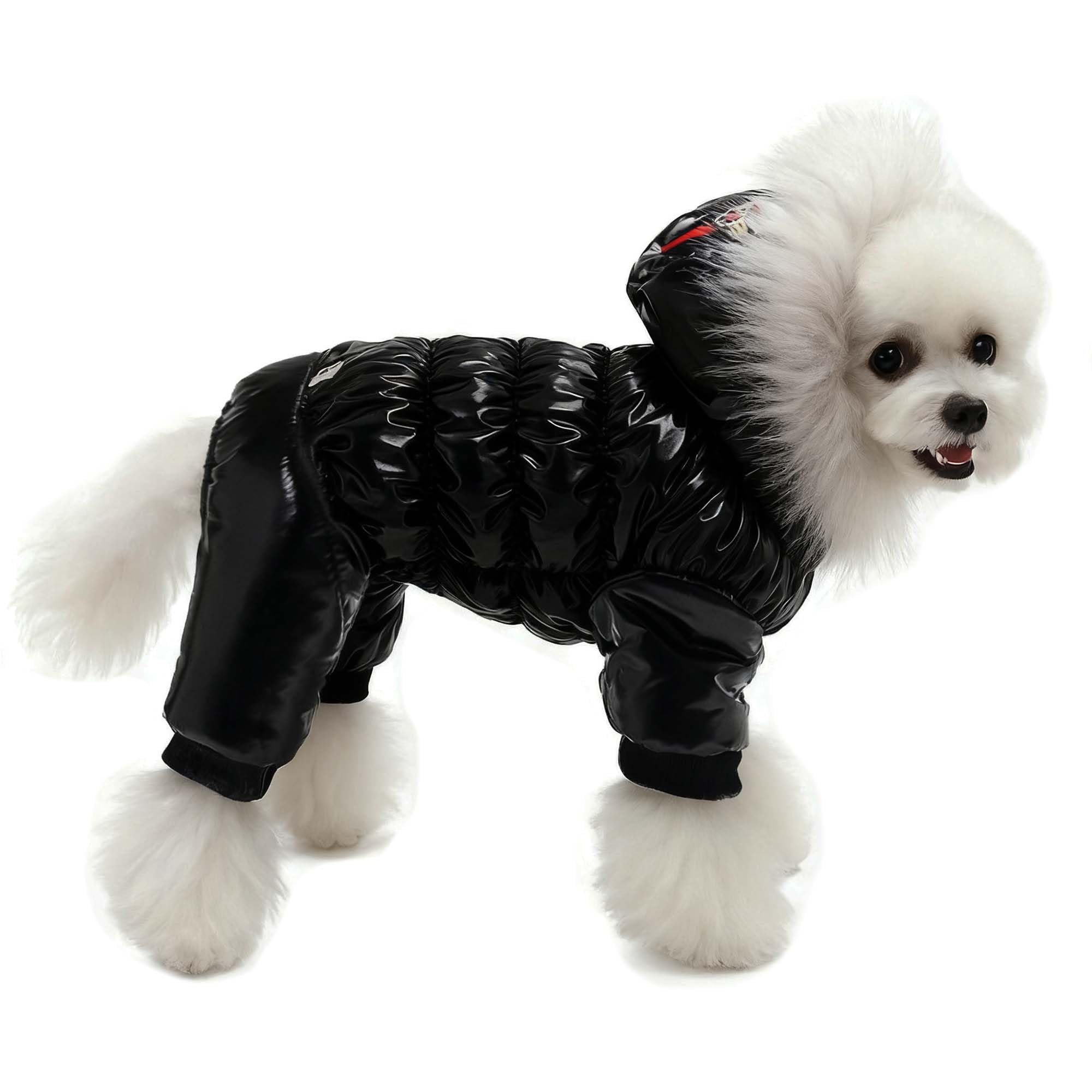 Abrigo Impermeable para Perro, Abrigo de Invierno para Perro, con Capucha, Mono de Nieve