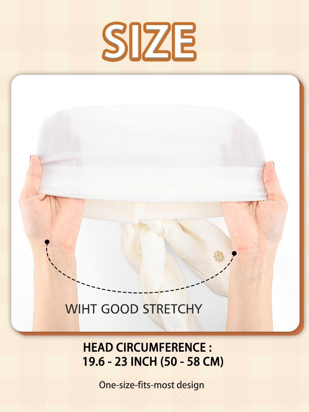 Woeoe Women African Turban Pre-Tied Twisted Beanie Cap Headwear Rhinestone Soft Stretchy Head Turbans - Image 6