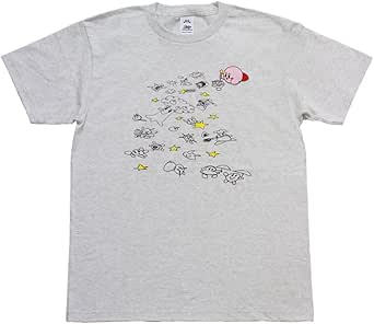 【Amazon.co.jp限定】星のカービィTシャツ ライトグレー (おえかき) Mサイズ