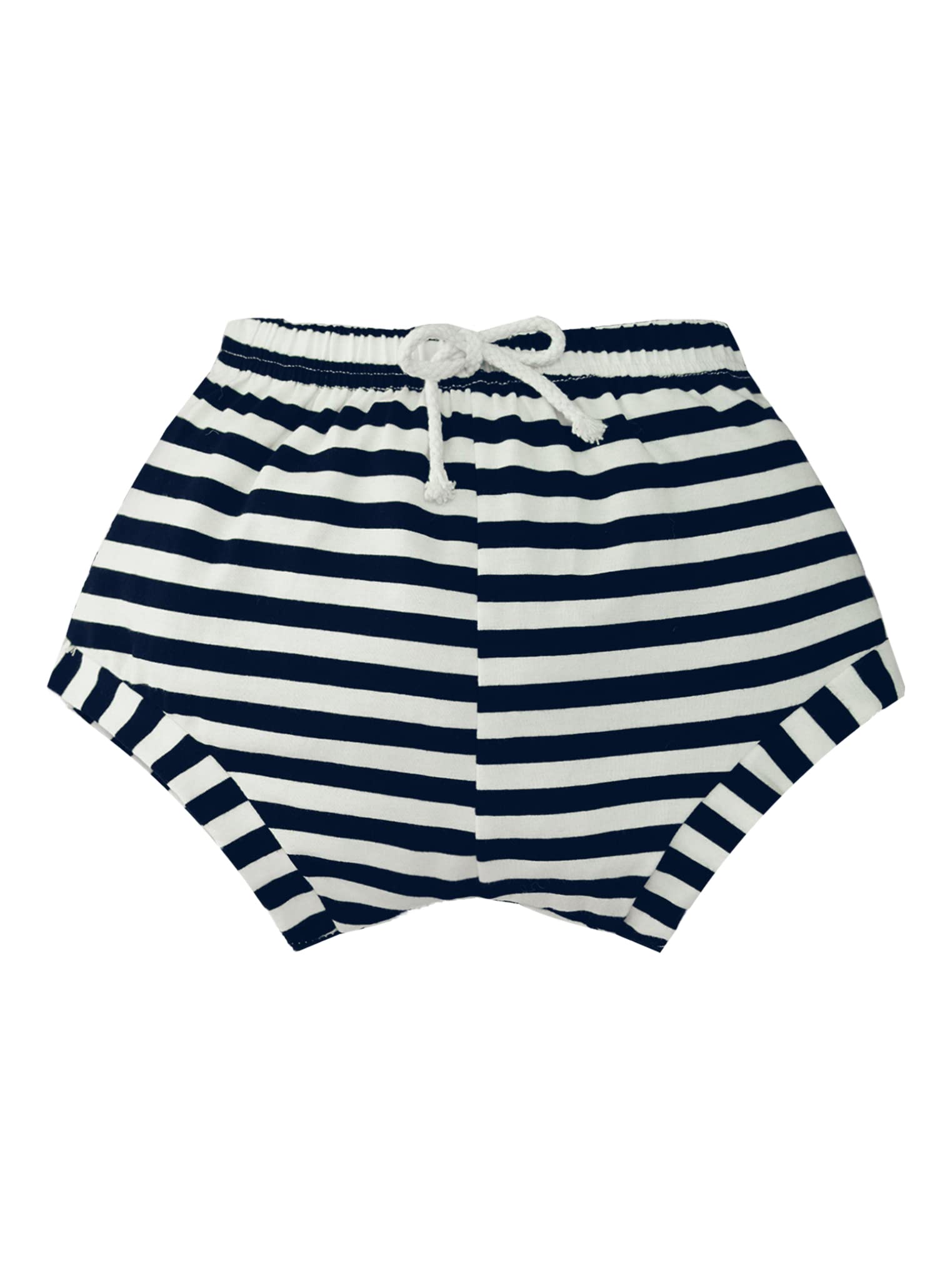 Yeahdor Toddler Baby Boy Girl Cotton Drawstring Shorts Striped Bloomers Diaper Cover Cake Smash Clothes Navy Blue 2-3 Years