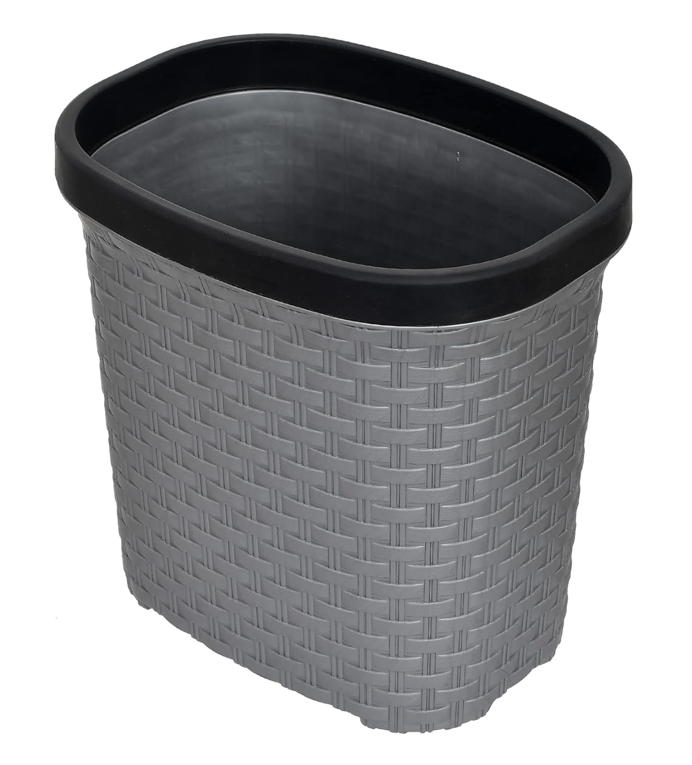 Kuber Industries Multiuses Plastic Open Dustbin For Home, Kitchen, Office, Bathroom, 7 Litre (Grey)-47KM0712-image-40