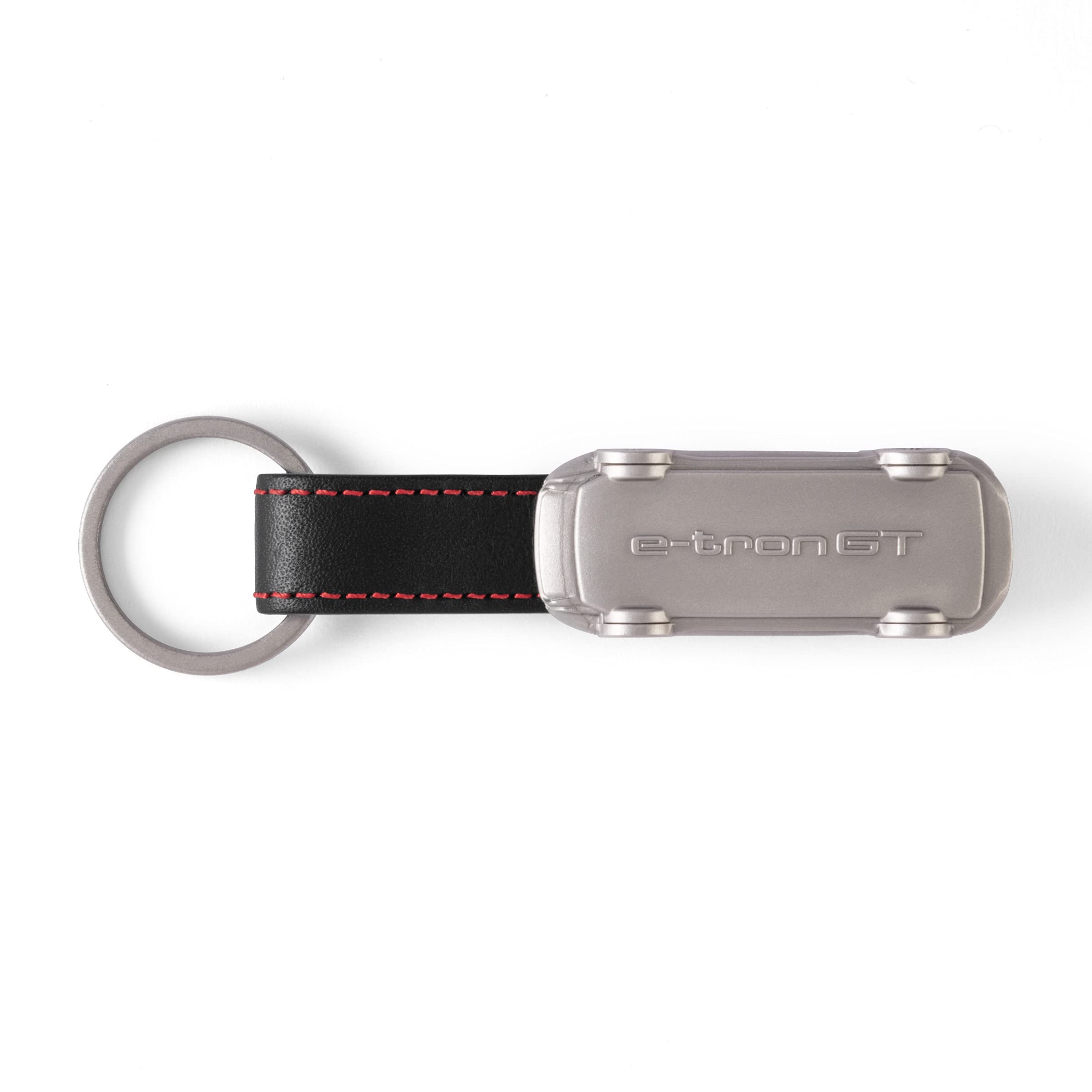 Audi 3182100100 Schlüsselanhänger e-tron GT Skulptur Edelstahl Anhänger Keyring Miniatur, schwarz/silber