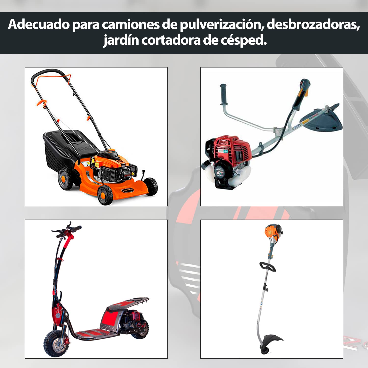 1PZ SPM-PX1 Arrancador de Retroceso Universal para 33CC 47CC 49CC 50CC Generador de jardín Motor Desbrozadora Cortacésped Pocket Dirt Bike Chopper ATV MVS10 Motovox Scooter