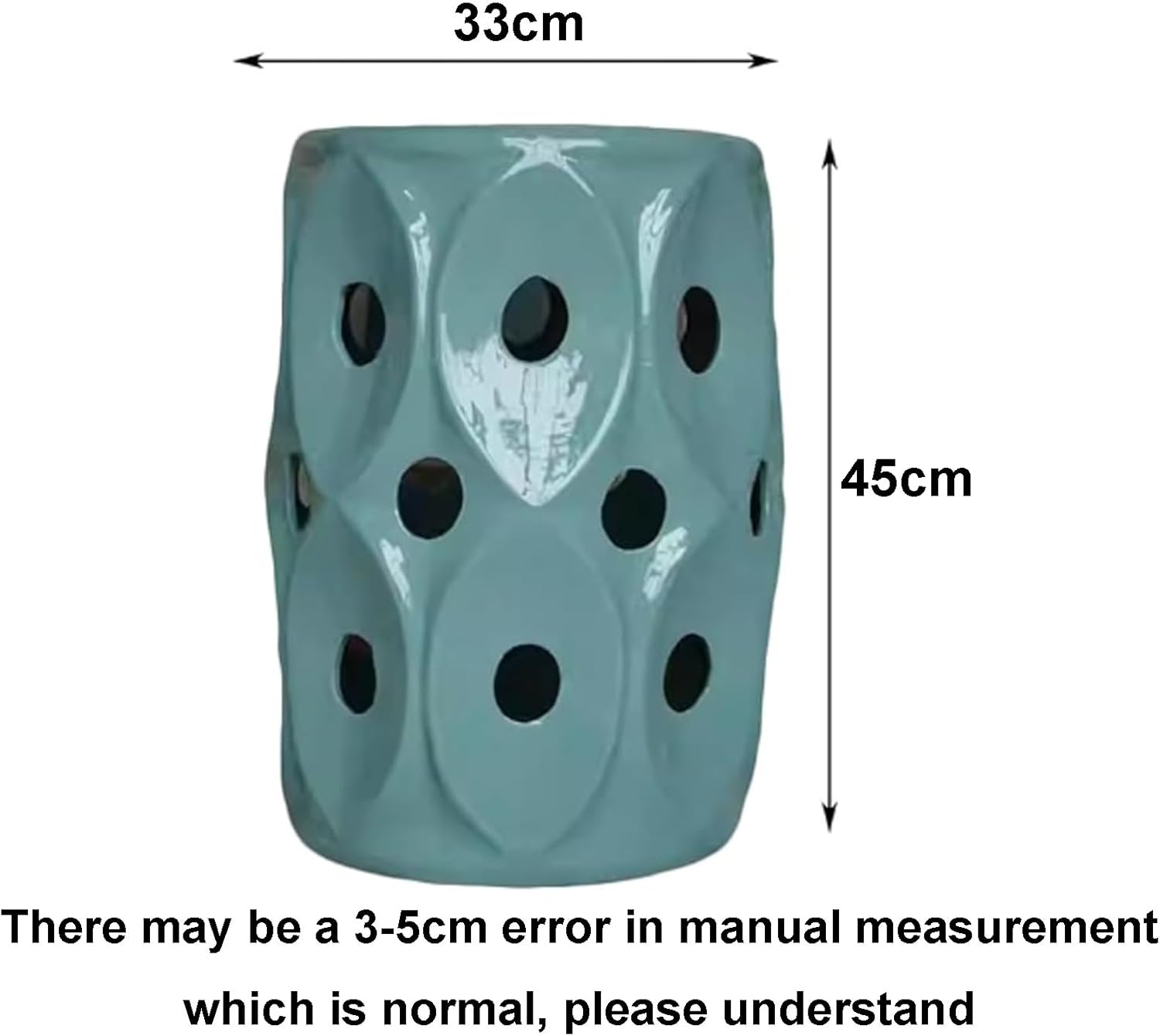 Decorative Garden Stool, Outdoor Stools for Sitting, Garden Decorations, Gardening Stool Seating, Garden Seating - Sitting Stool, Dressing Stool, Footstool(Light Blue)