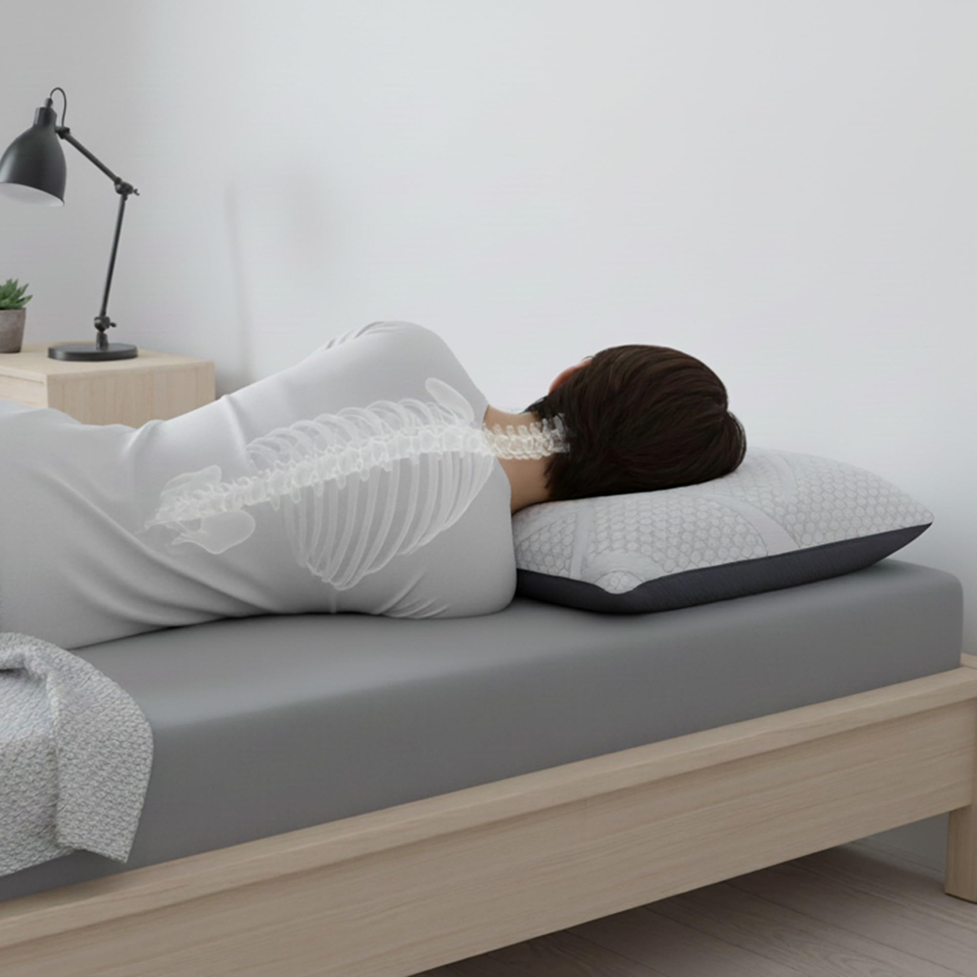 MATTREX | Almohada Viscoelástica 150 cm Doble Funda con Cremallera – Almohada Viscoelástica Antiácaros y Antibacterias – Almohada viscoelástica Aloe Vera Hilos de Plata