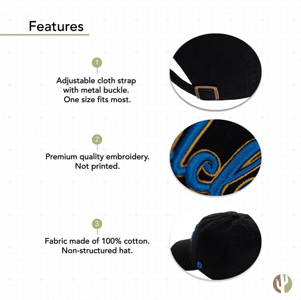 Desert Cactus UCLA Baseball Hat UC Los Angeles Bruins Brimmed Embroidered Hats Cap Adjustable Cloth Strap-Type B - Image 4