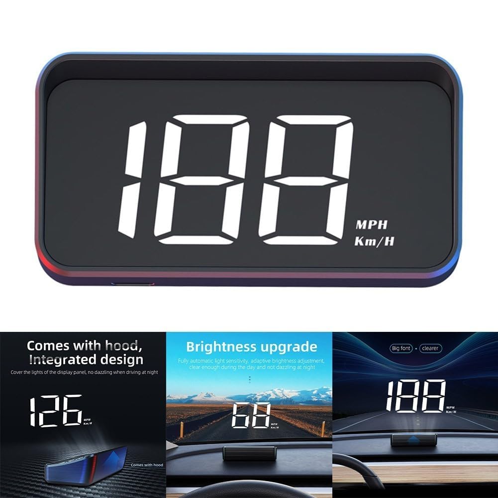 Affichage Tête Haute Voitures pour Mazda MX-5 MX5 RF ND NC NB NA 1989-2023, HUD, Peut être monté sur Le Pare Brise, Compteur Vitesse GPS, Affichage Vitesse,White light