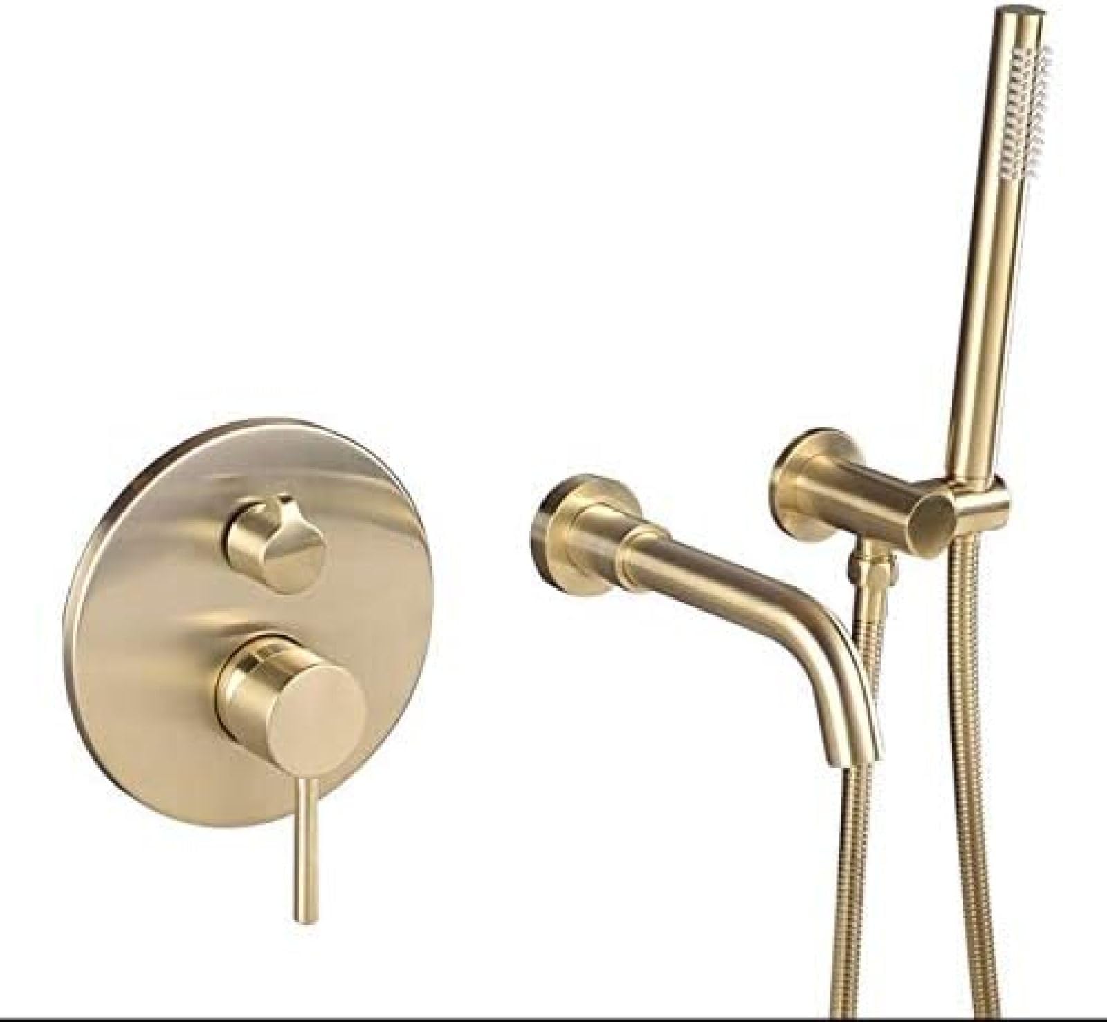 Robinet de baignoire or brossé en laiton haut de gamme pour douche design
