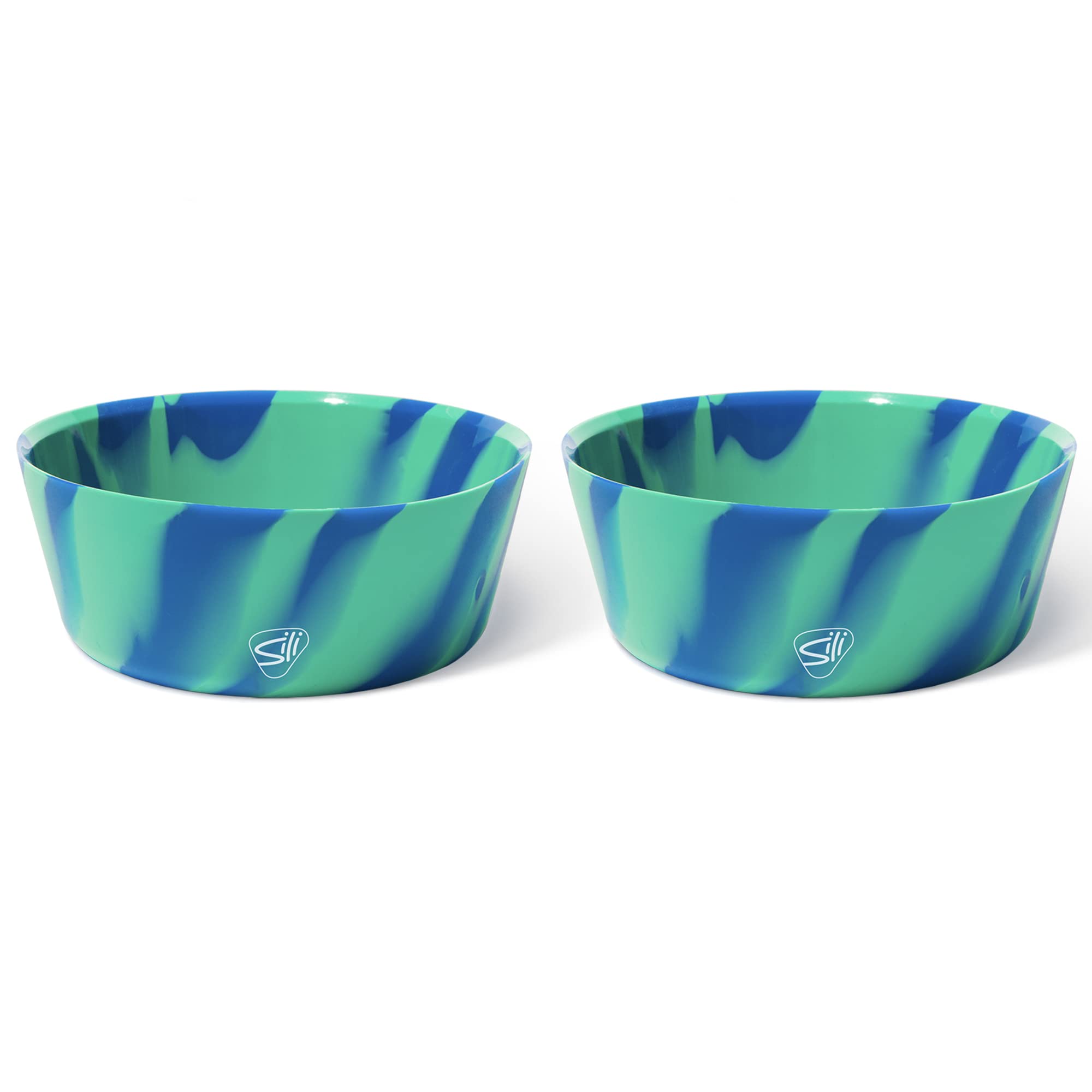 SilipintSilicone 18oz Squeeze-A-Bowl Set of 2: Headwaters - Flexible, Unbreakable, Non-Slip Easy Grip, Durable