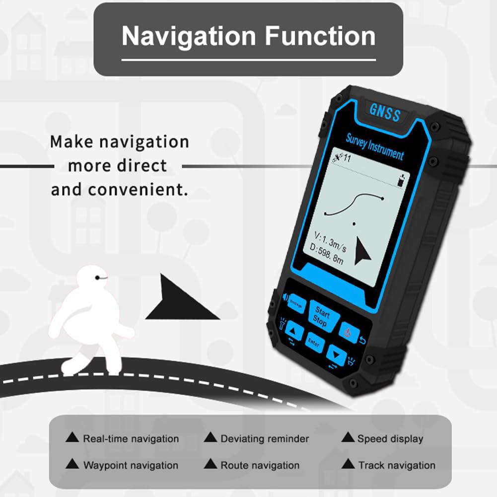 Herramienta de medición de tierra GPS de mano con batería recargable para topografía de montaña, bosque y tierras agrícolas