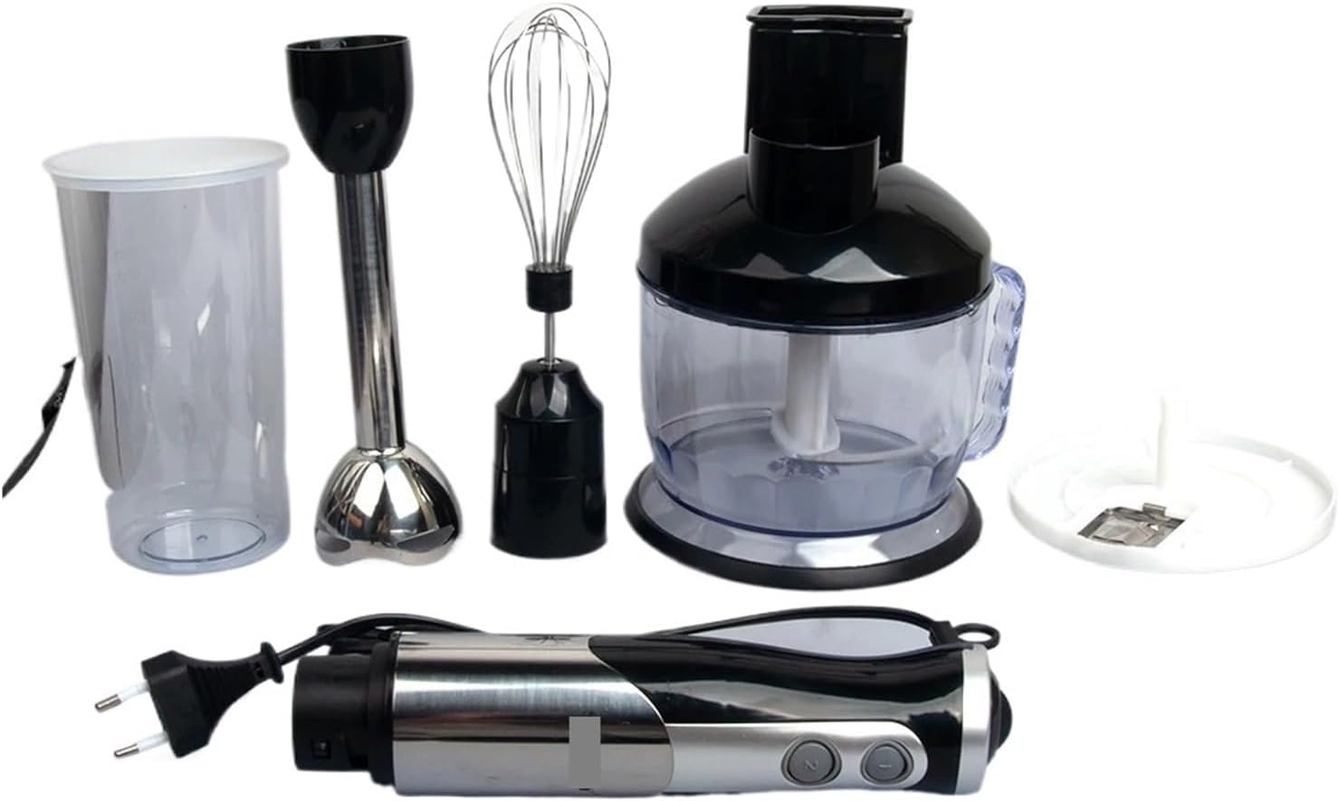 Fit for 8-in-1 Electric Stick Hand Blender - Immersion Mixer with Stainless Steel Blade for Vegetable, Meat, Egg Whisking & Juicing(EU Plug)