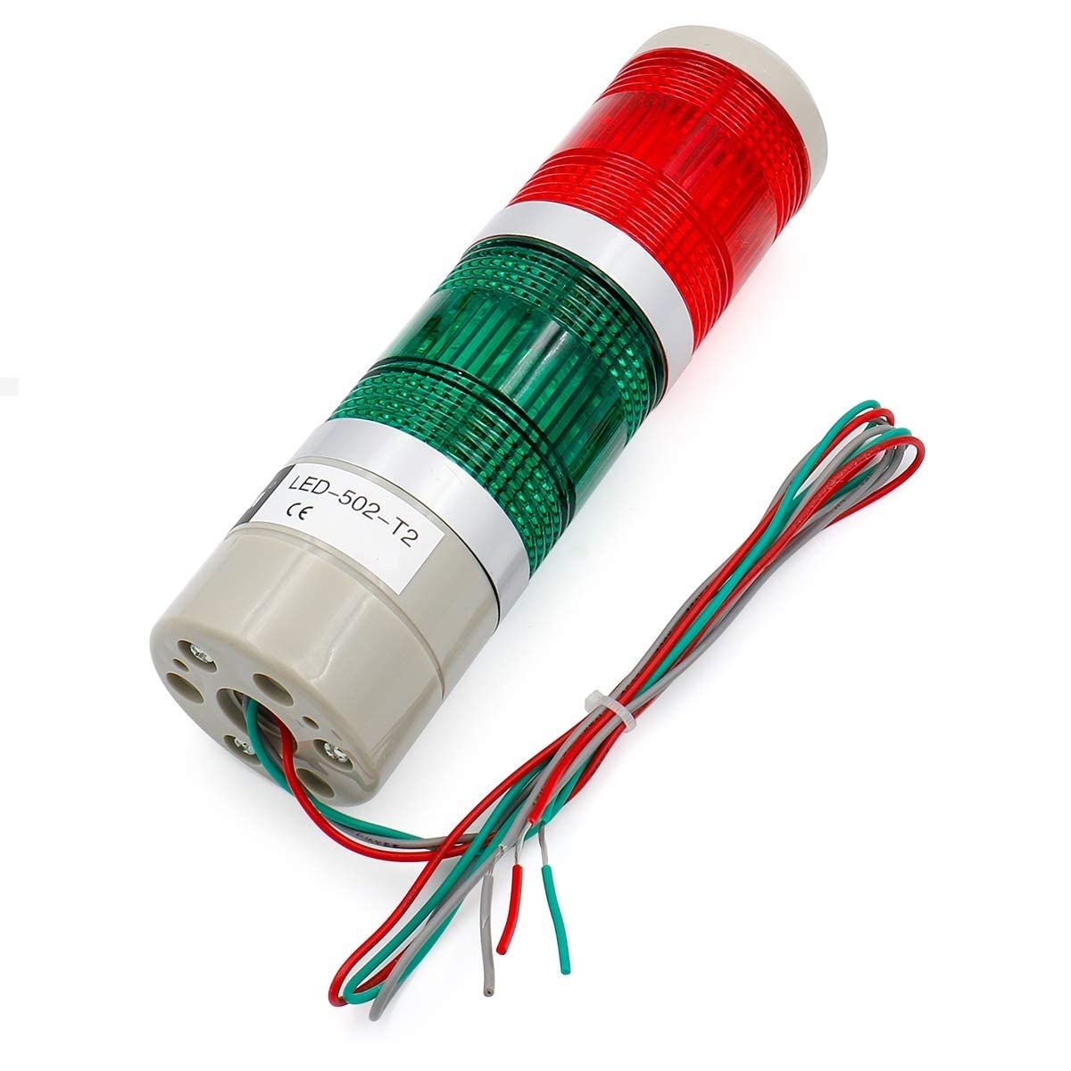 Hanutech Multivolt Industrial 2 Tier Signal Light Column LED Alarm Round Tower Light Indicator Continuous Light Warning Light Red Green AC DC Multivolt for Security (B09WVTQMTD) Amazon Price History, Amazon Price Tracker