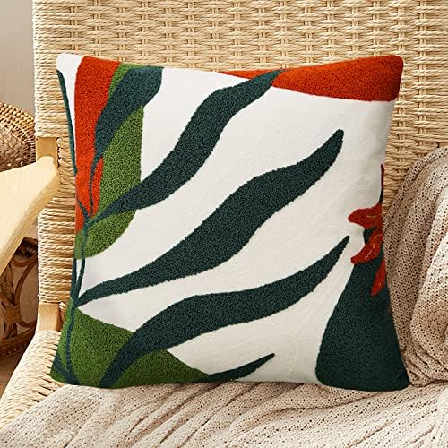 Merrycolor Boho Decorative Throw Pillow Covers 18x18 Tufted Abstr...