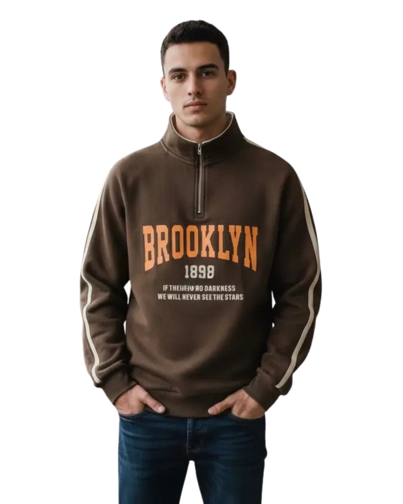 Men’s Collar Chain Cotton Fleece Sweatshirt | Warm Hoodie for Gym, Travel & Casual Winter Wear-image-24