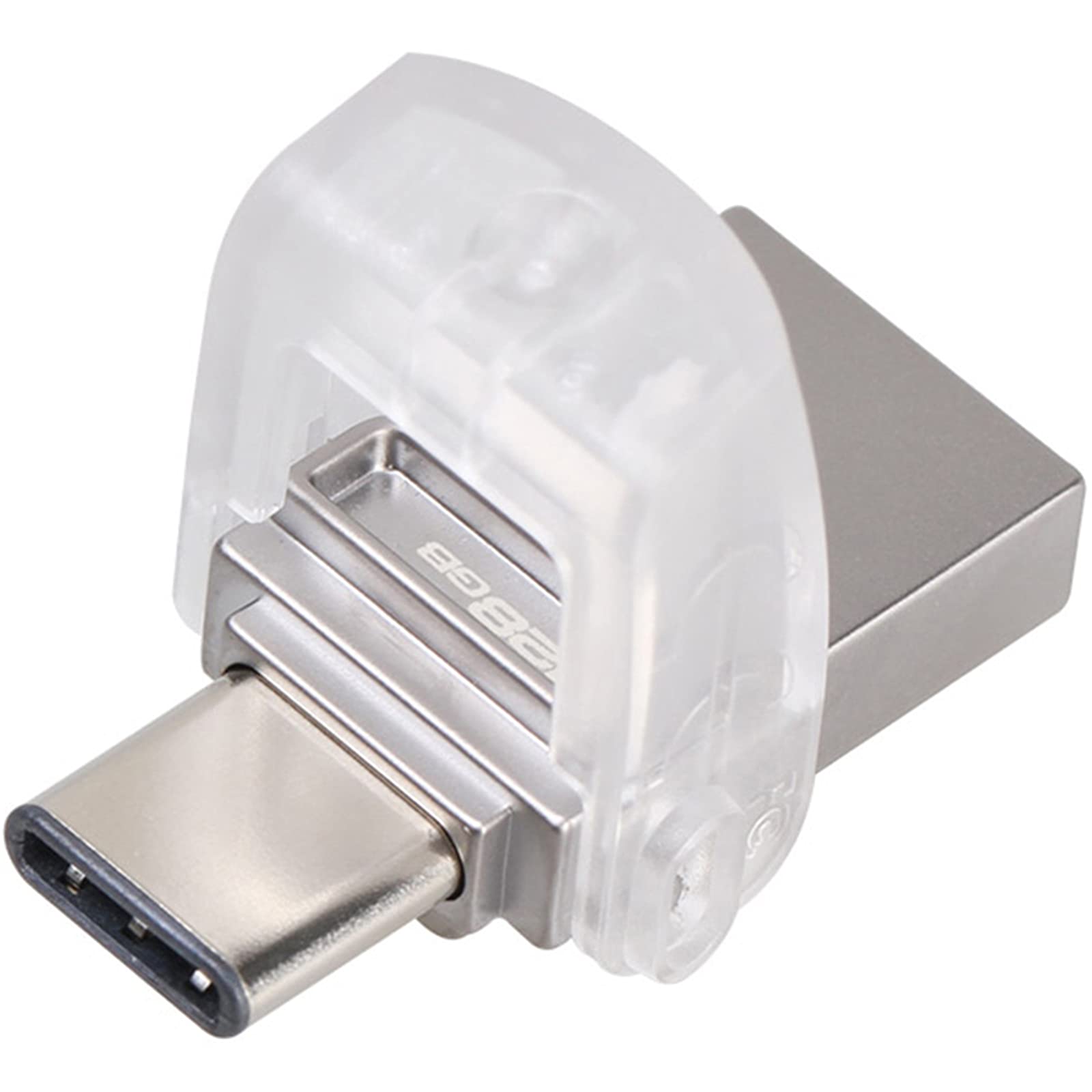 Kingston DTDUO3C/128GB USB Stick DataTraveler (microDuo 3C, USB3.0/3.1 Type-C), Silber