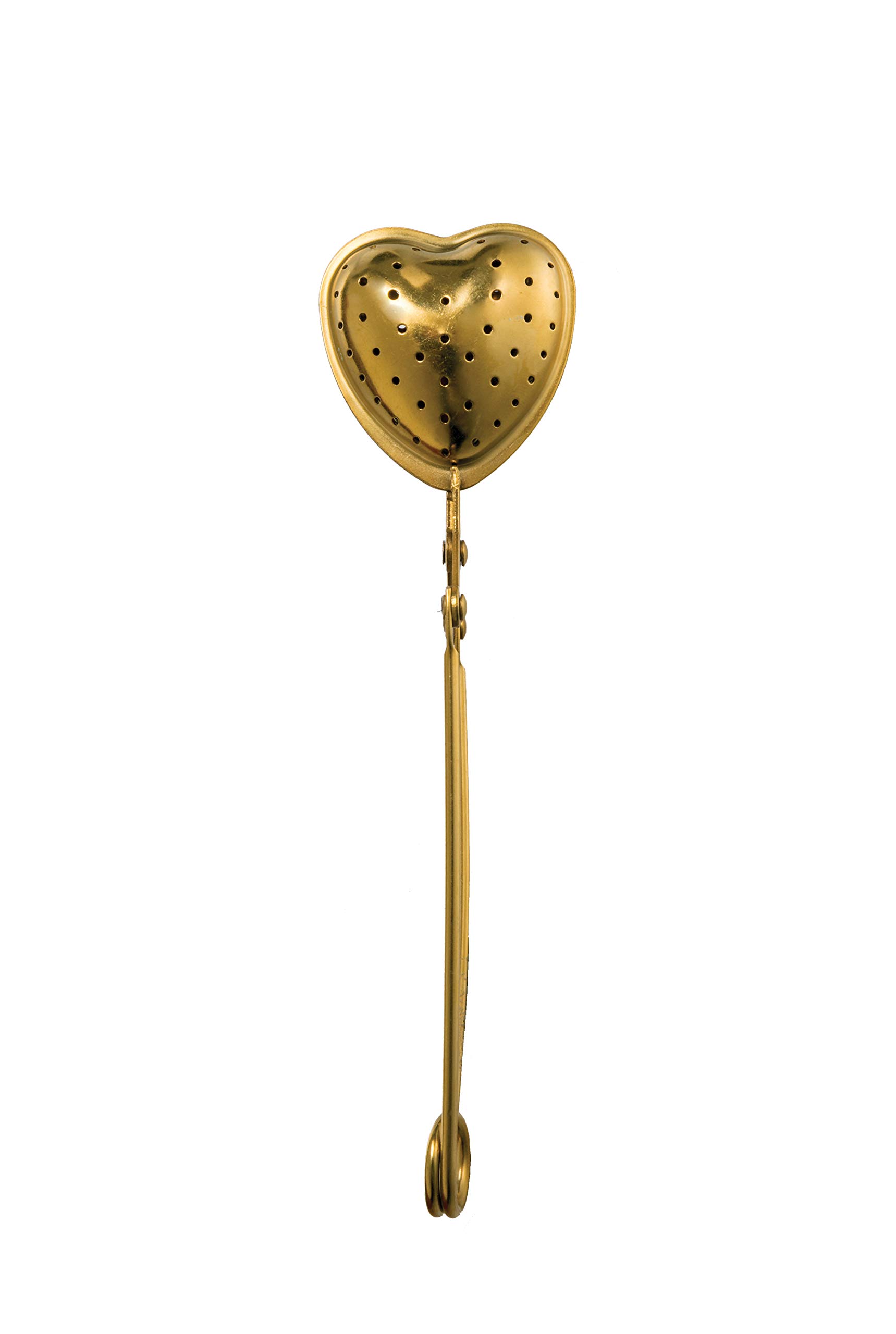 Creative Co-OpStainless Steel Heart Shaped Loose Strainer Tea Leak, Gold