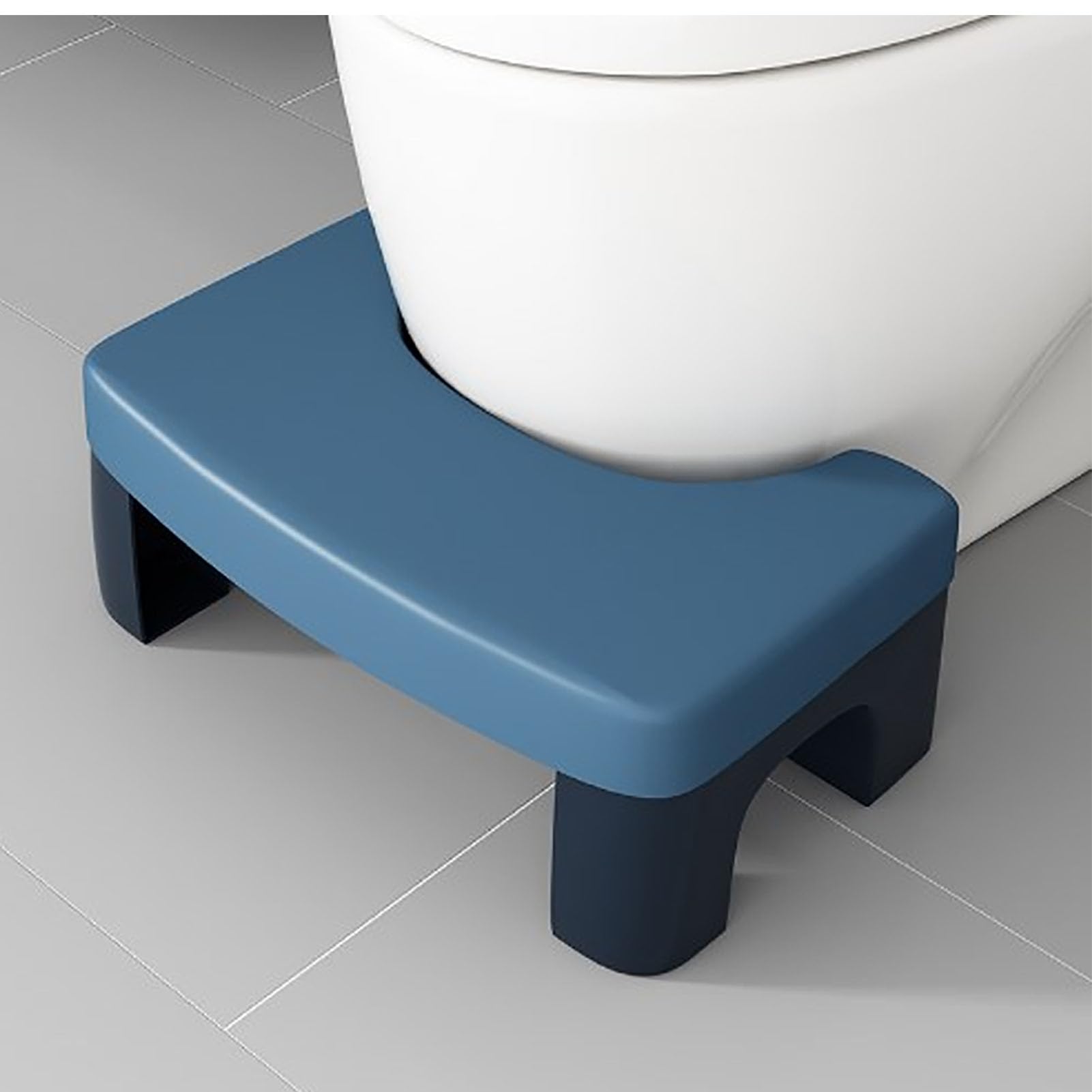 HFEHSKJ Toilet Stool Poop Stool, Plastic Potty Stool Toilet Step Stool for Adults and Kids, Sturdy Squatting Poop Stool, Ergonomic Bathroom Pooping Stool, Healthy Gifts(Blue)