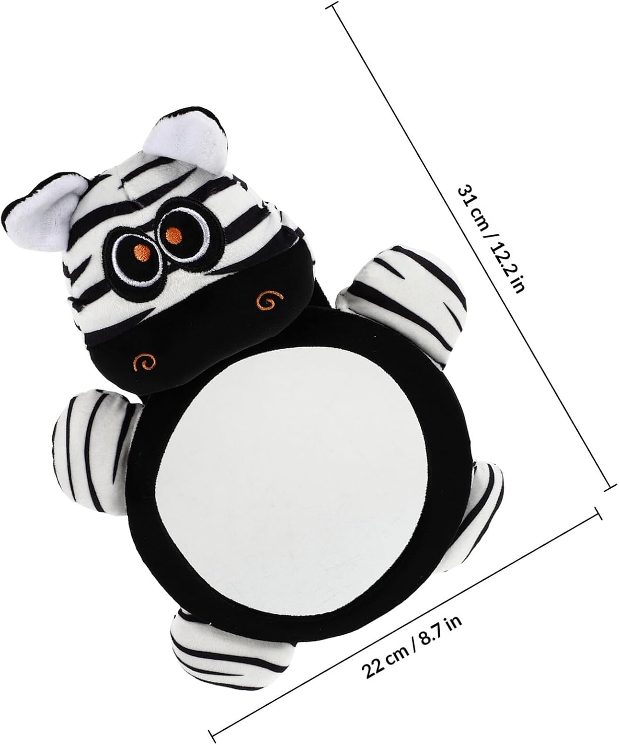 VICASKY Observation Mirror and Car Backseat Mirror for Safety, Zebra Pattern Rearview Reflector with Shatterproof Glass, Wide View Seat Accessory for Rear-facing Car Seats