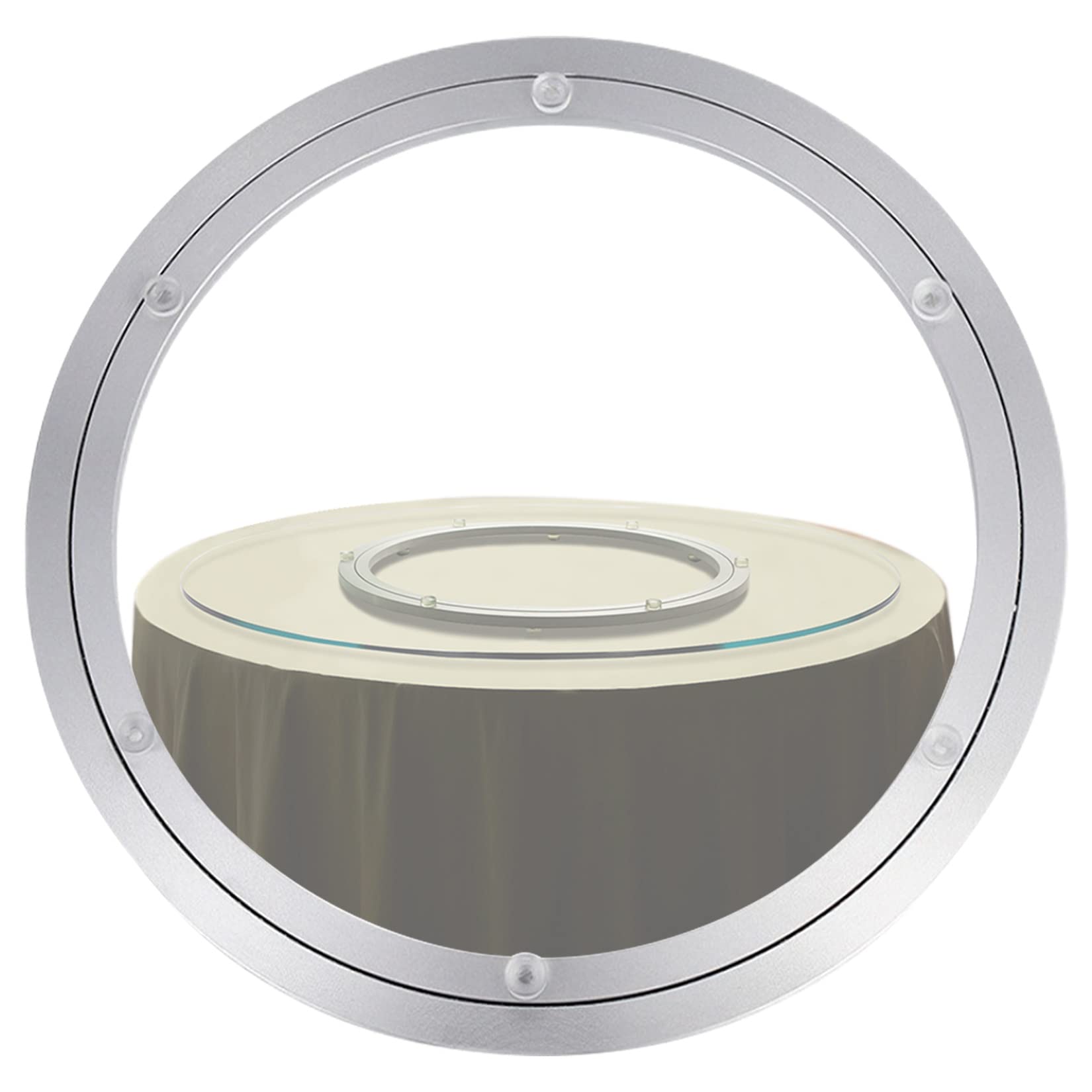 Roulement rotatif de précision en alliage d'aluminium argenté durable pour plateau de 40cm