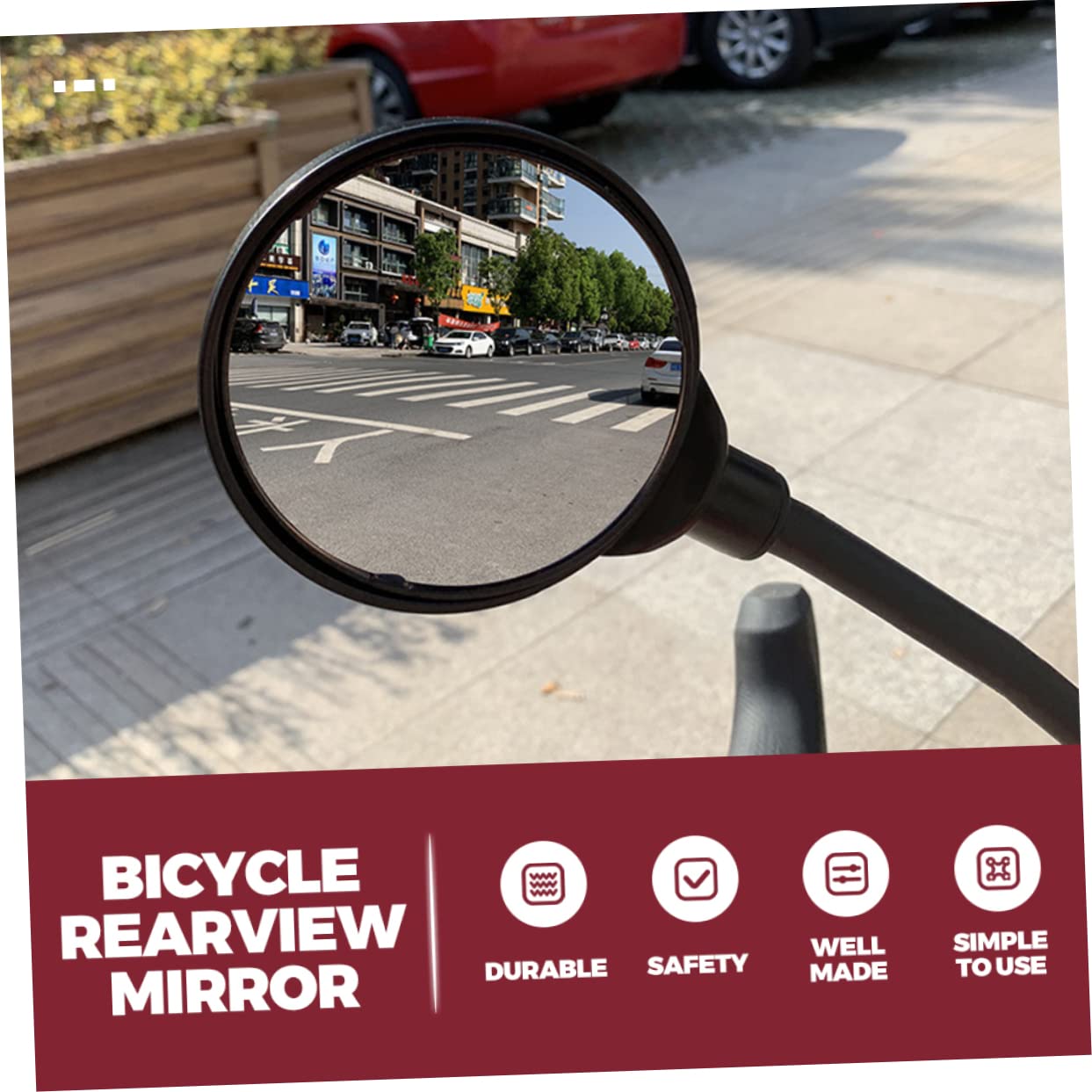 SUPVOX 2pezzi Specchietto Retrovisore Per Bicicletta e Veicoli Regolabile Gradi Compatibile Manubrio Bici e Altri Veicoli Facile Installazione e Uso Duraturo