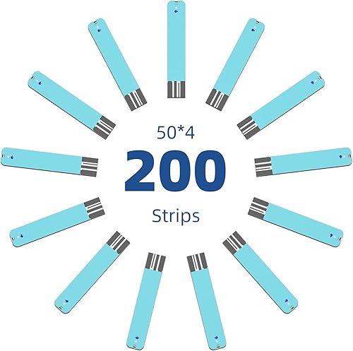 Miniatura 3 de Metene TD-4116 Tiras de prueba de glucosa en sangre, 200 tiras de prueba para diabetes, uso con Metene TD-4116 y Metene S Monitor de glucosa