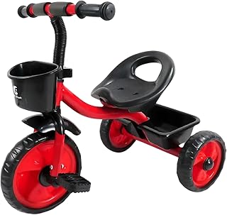 Triciclo Infantil Vermelho Atentu com Pedal 3 Rodas Resistente Brinquedo Infantil para Criança 3 Anos Triciclo Menino com Cesto Cestinha para Passeio e Pedal Infantil (Vermelho)