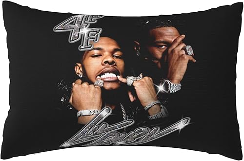 Kingscom Lil Rapper Baby Singer - Fundas de almohada decorativas de 20 x 30 pulgadas, funda de cojín rectangular para sala de estar, dormitorio,
