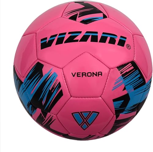 Vizari Verona - Balón de fútbol para entrenamiento al aire libre y juego divertido, pelota de fútbol de tres tonos con vejiga de goma y cubierta de