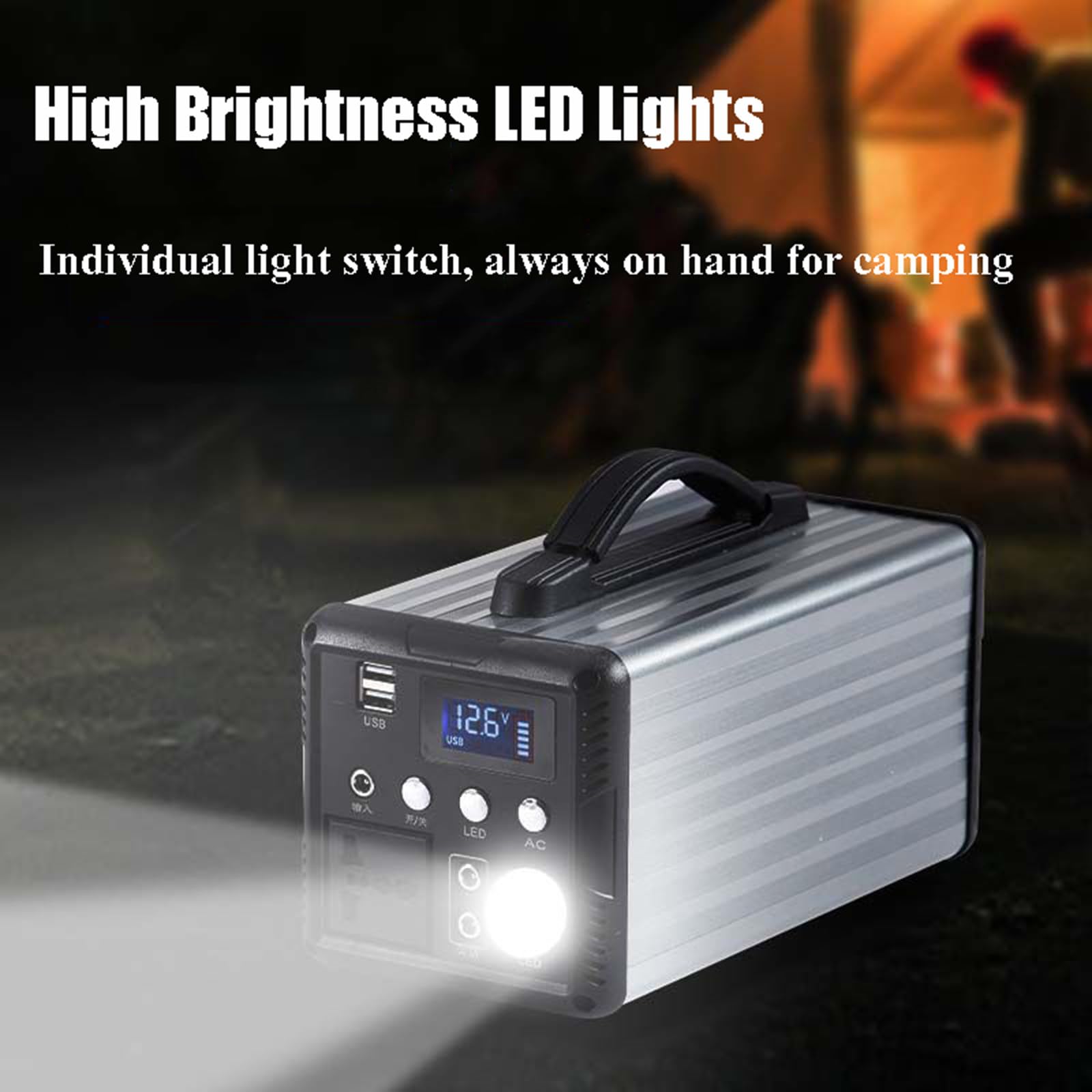 Centrale elettrica Portatile, generatore Solare con Presa 220 V/500 W, Batteria agli ioni di Litio, Alimentazione Mobile per Viaggi all'aperto,156000mAh