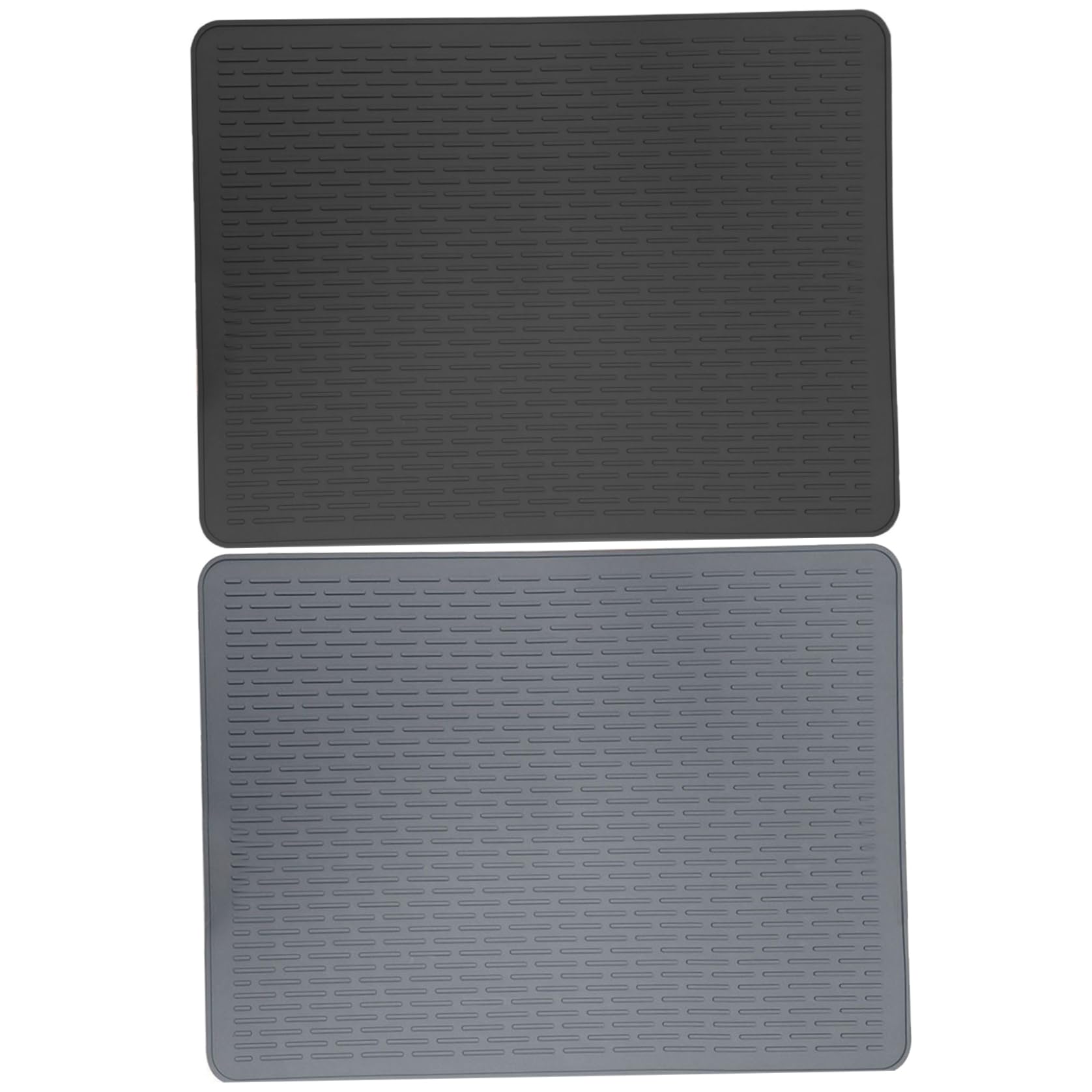 Spülbeckenmatte, Abtropfmatte, 76,2 x 53,3 cm, Mehrzweck-Spülbeckenmatte, Silikon, rutschfest, unter der Spüle, hitzebeständig, solide, flexibel, spülmaschinenfest, Herdabdeckung, Schwarz/230