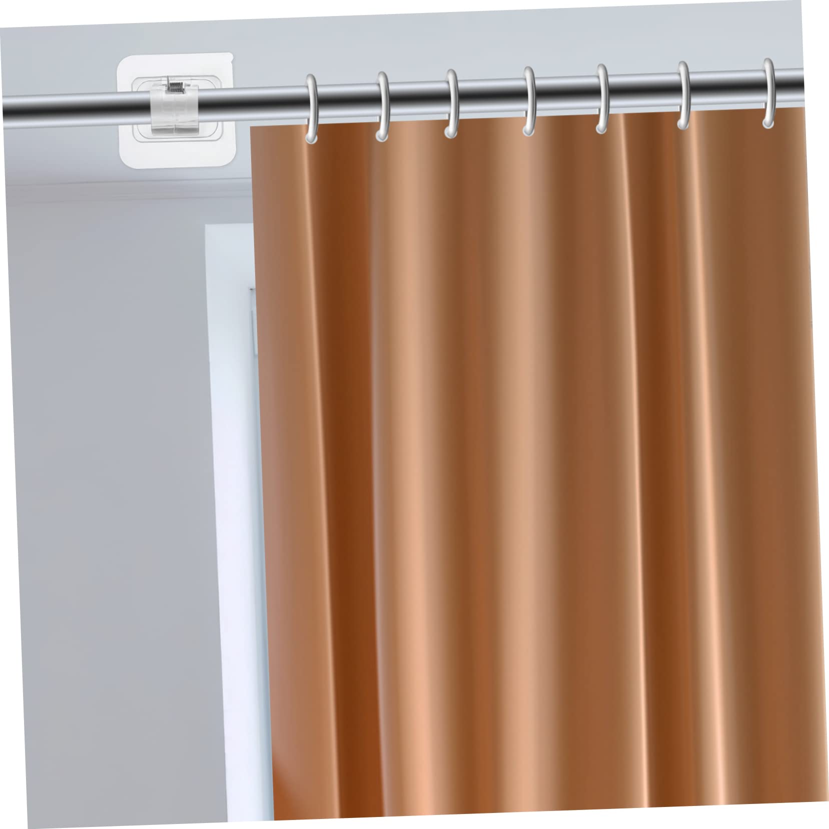 Lot de 20 supports de tringle à rideaux auto-adhésifs sans perçage, faciles à installer, clips de plafond et crochets pour décoration d'intérieur, adhésif puissant, accessoires de rideaux élégants