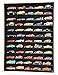 60 Hot Wheels Hotwheels Matchbox 1/64 Scale Diecast Model Cars Display Case - NO Door (Black Wood Finish)