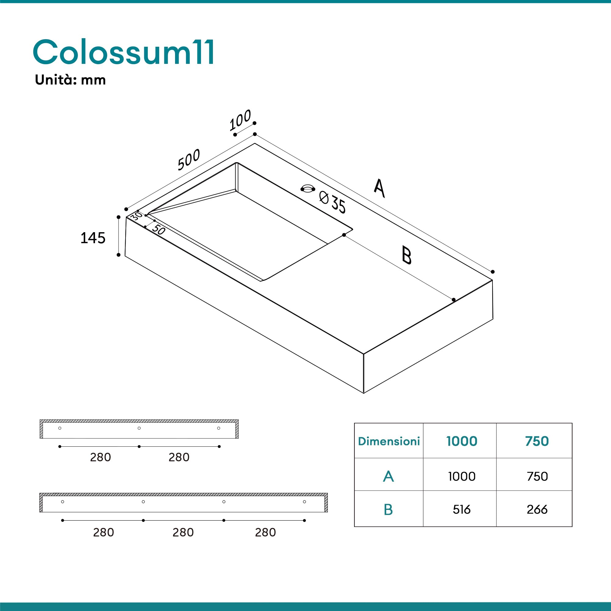 Mai & Mai Lavabo da Appoggio 75x51x13cm in Marmo Fuso, Colossum11 | Lavabo Bagno Sospeso Lavandino Bagno Rettangolare, Lavabo Rialzo, Bianco
