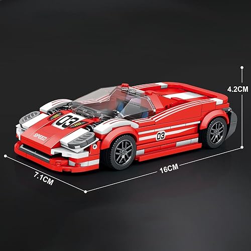 Miniatura 8 de MISINI 680 Speed Racing Car Building Blocks Set, MOC Sports Car Building Kit, Cool Toy for KidsBoys, and Girls Ages 6+, Gifts Building Blocks Set