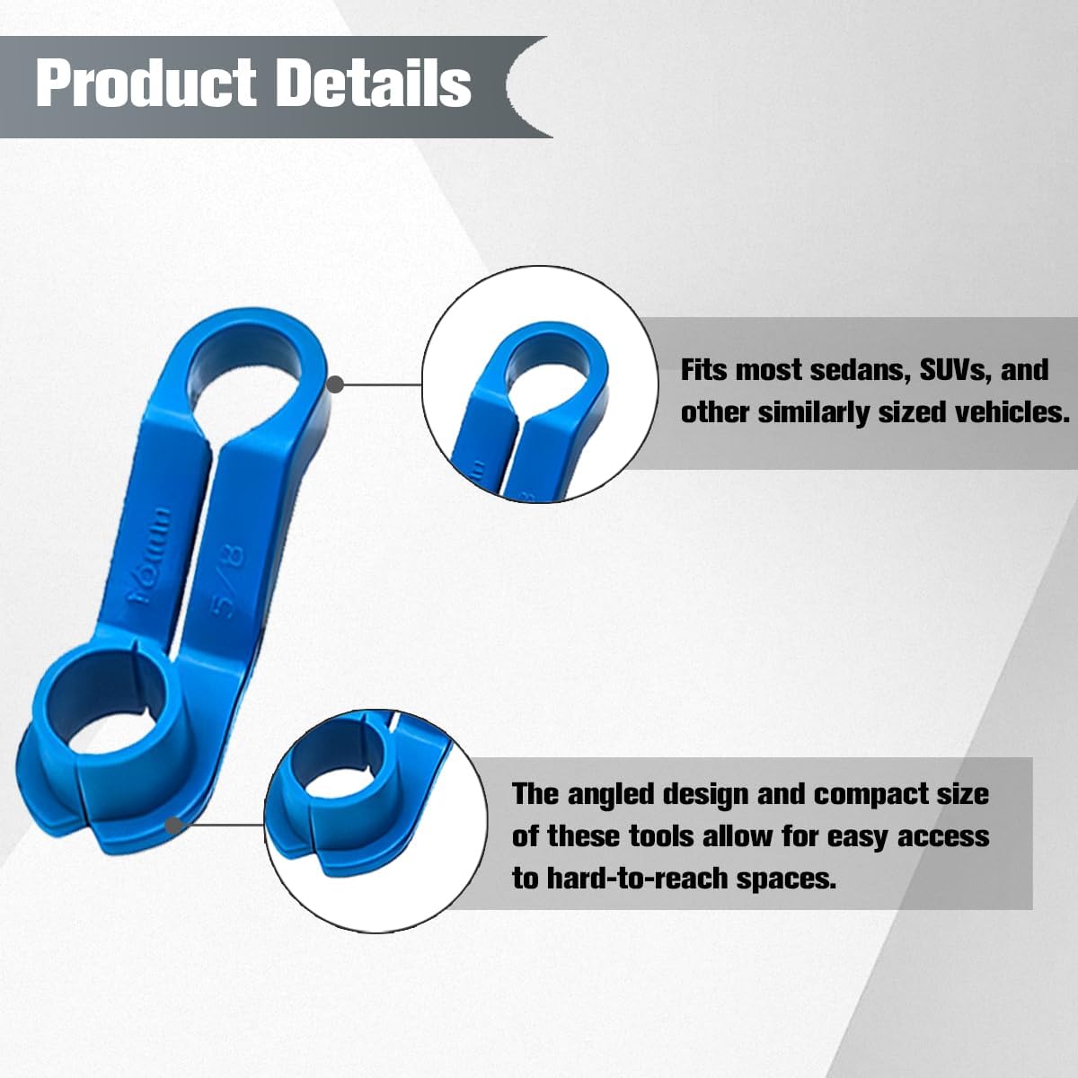 Car Fuel Line Disconnect Removal Tool Set, 7PCS Vehicle Transmission Oil Cooler Line Remover Quick Disconnect, Includes 1/4 5/16 3/8 1/2 5/8 3/4 7/8 Inch, Universal Fit