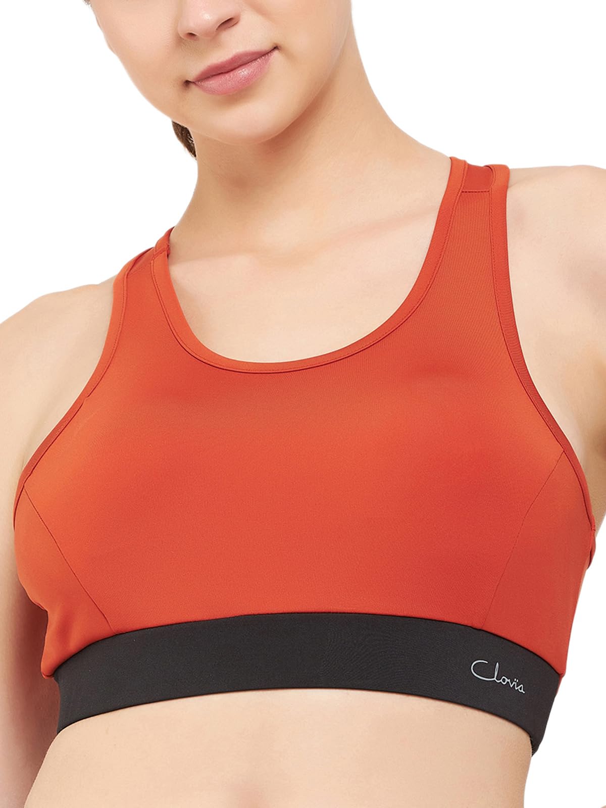 clovia Polyester Women's Medium Impact Padded Racerback Sports Bra-picture-15