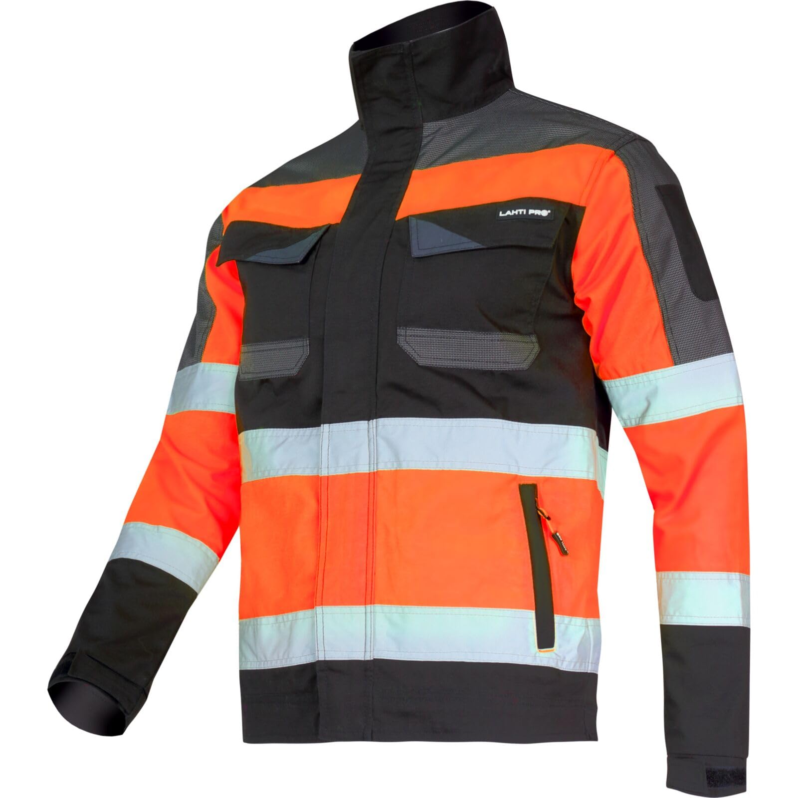 Veste haute visibilité XL orange et noire pour rester vu et protégé