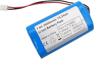 QIMOO 7.4V 2600mah-19.24Wh Rechargeable Li-ion Battery Pack, Replacement Batteries with XH2.54-2P Connector, for DIY Electronics Products, Toys, Lighting, Equipment