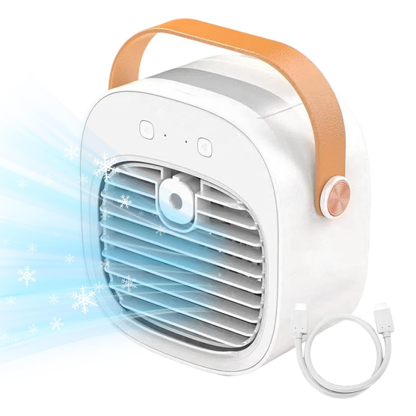 Ventilatore Scrivania Portatile 3 velocità USB ricaricabile silenzioso | Ventilatore da Tavolo con Nebulizzazione Rinfrescante per piano di lavoro, camera da , comodino, ufficio domestico, viaggi,