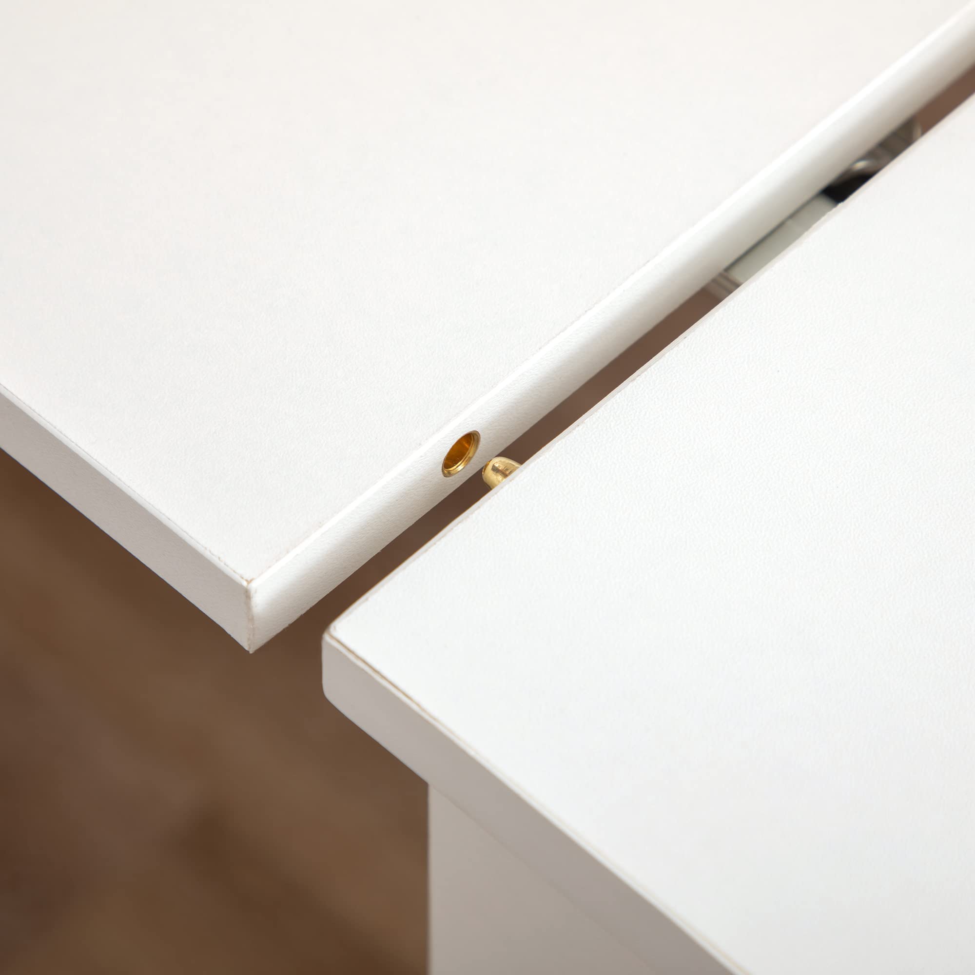 HOMCOM Mesa de Comedor Extensible para 4-6 Personas Mesa Consola con Alas Abatibles Mesa Auxiliar Multifuncional para Estudio Cocina Carga 60 kg 180x85x75 cm Blanco