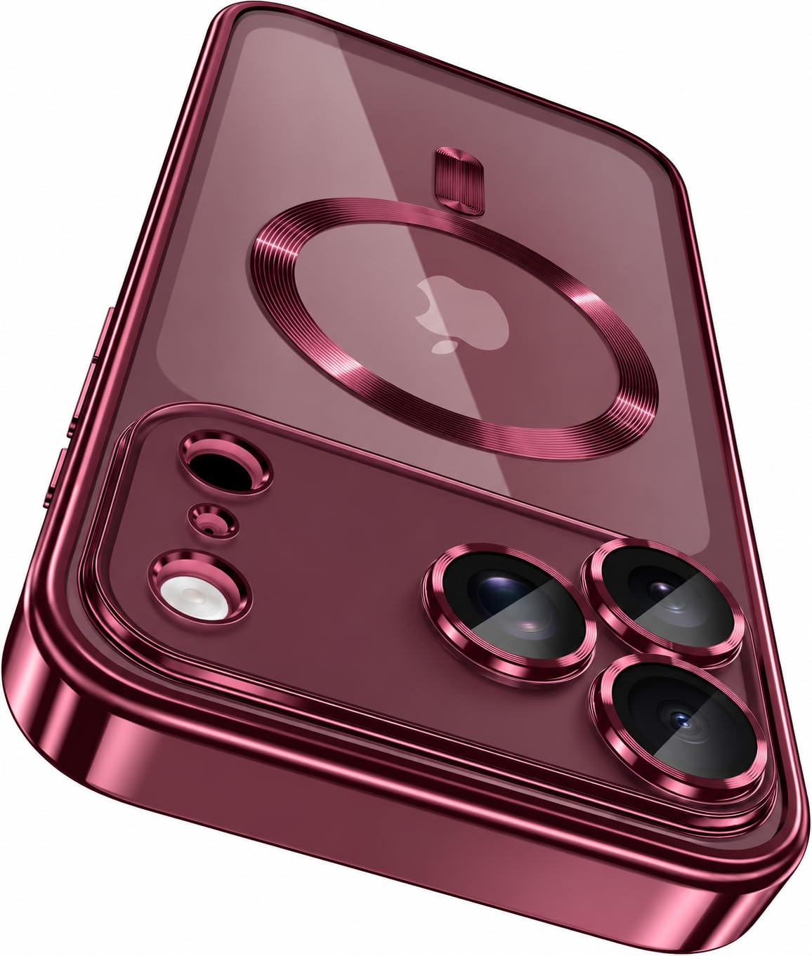 VONZEE Electroplating Transparent Clear Logo Back Cover TPU Compatible with iPhone 17 Pro Max / 18 Pro Max, Compatible with Magsafe, Full Body & Individual Camera Protection |Desert — Amazon image 16