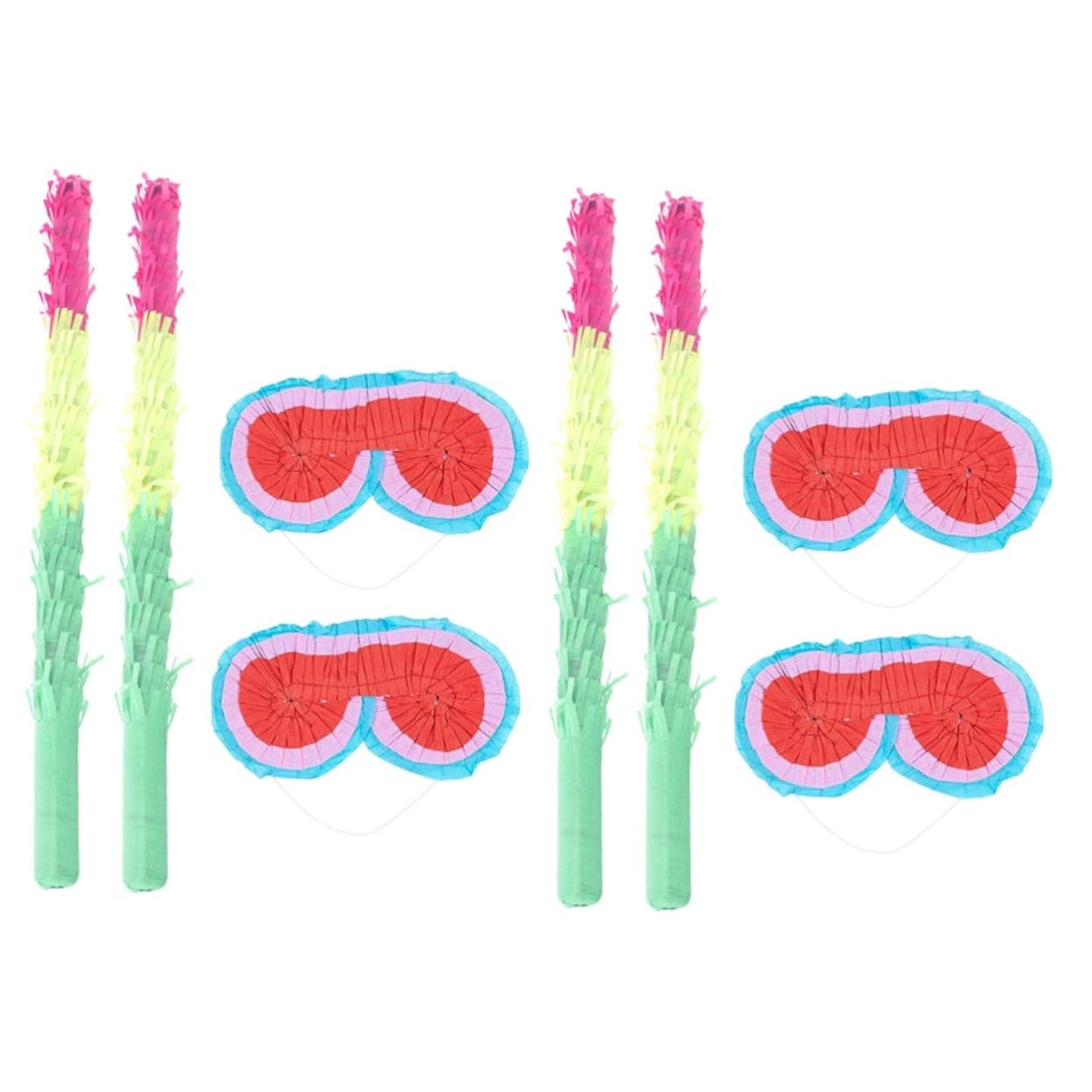 Ciieeo 8 Pz Oggetti Di Scena in Pinata Stecca Pinata Per Bambini Ornamenti Per Bambini Pignatta Per Occhiali Da Appendere Pignata 3 Pignatte Carta Coriandoli Forniture Per Feste Bambino