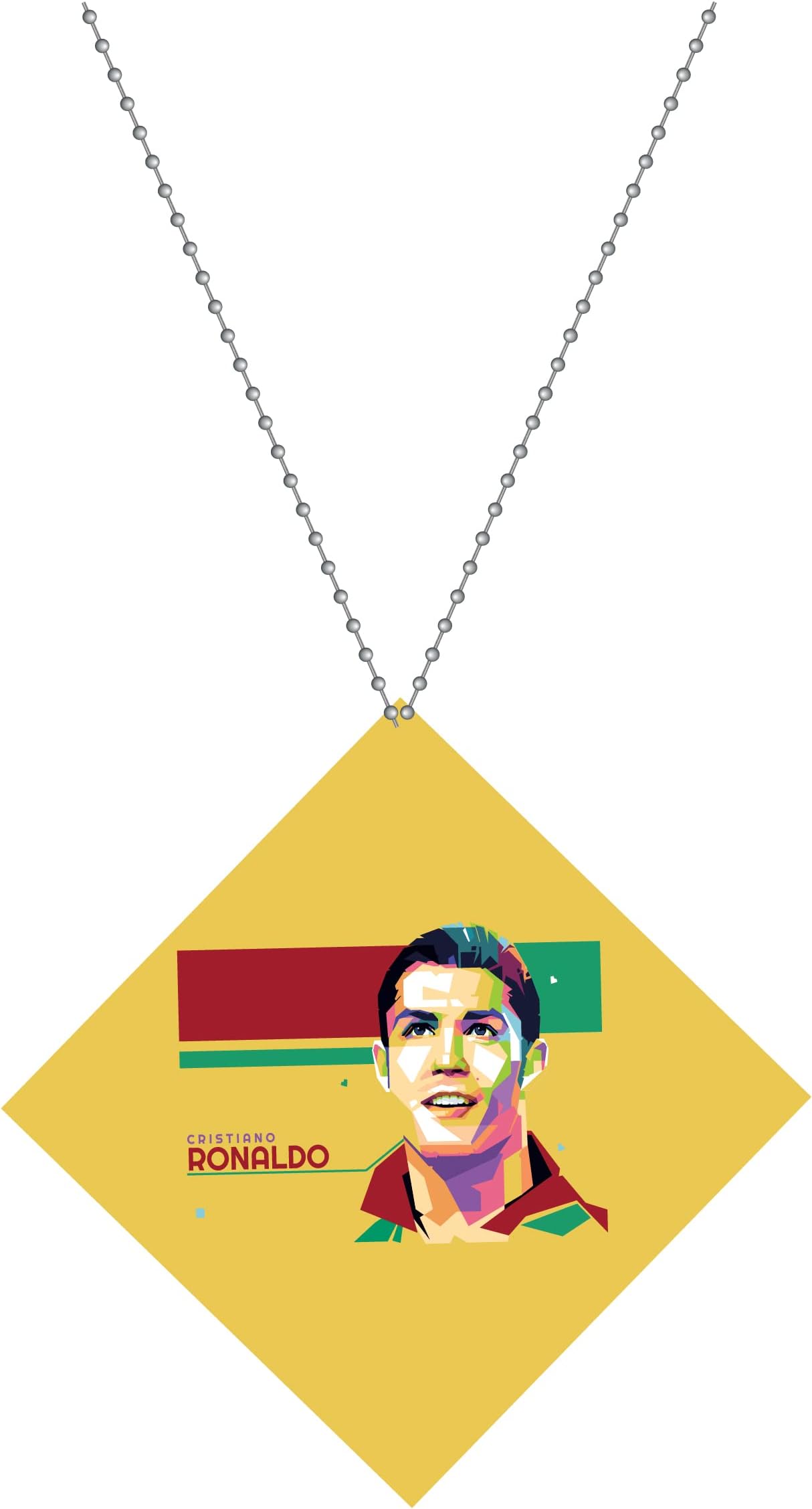DOTME® Printed Cristiana Ronaldo Car Hanging Interior Decoration Accessories Ornaments Multicolored Double (L x H 3 x 2 Inch)
