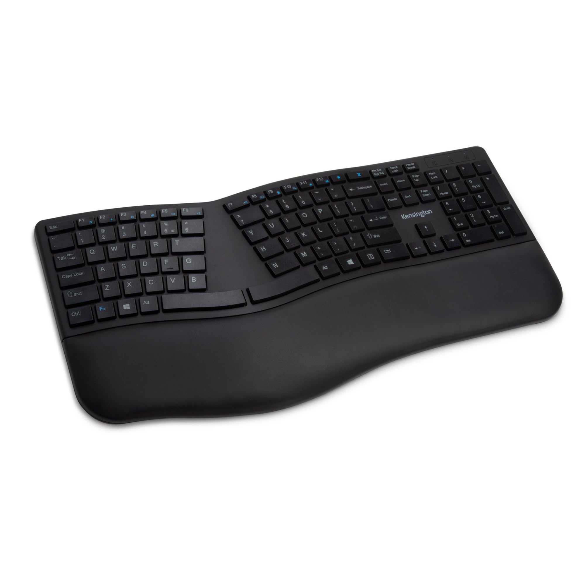 Kensington Tastiera wireless ergonomica ProFit Ergo - Tastiera divisa con layout UK, Doppia funzionalità 2,4 GHz & Bluetooth, Compatibile con Chrome OS, macOS e Windows (K75401UK)