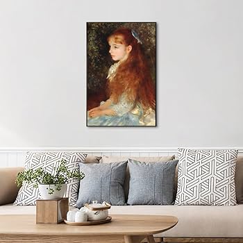 ルノワール 可愛いイレーヌ 人物画 美品 装飾額装付き 未使用 小型