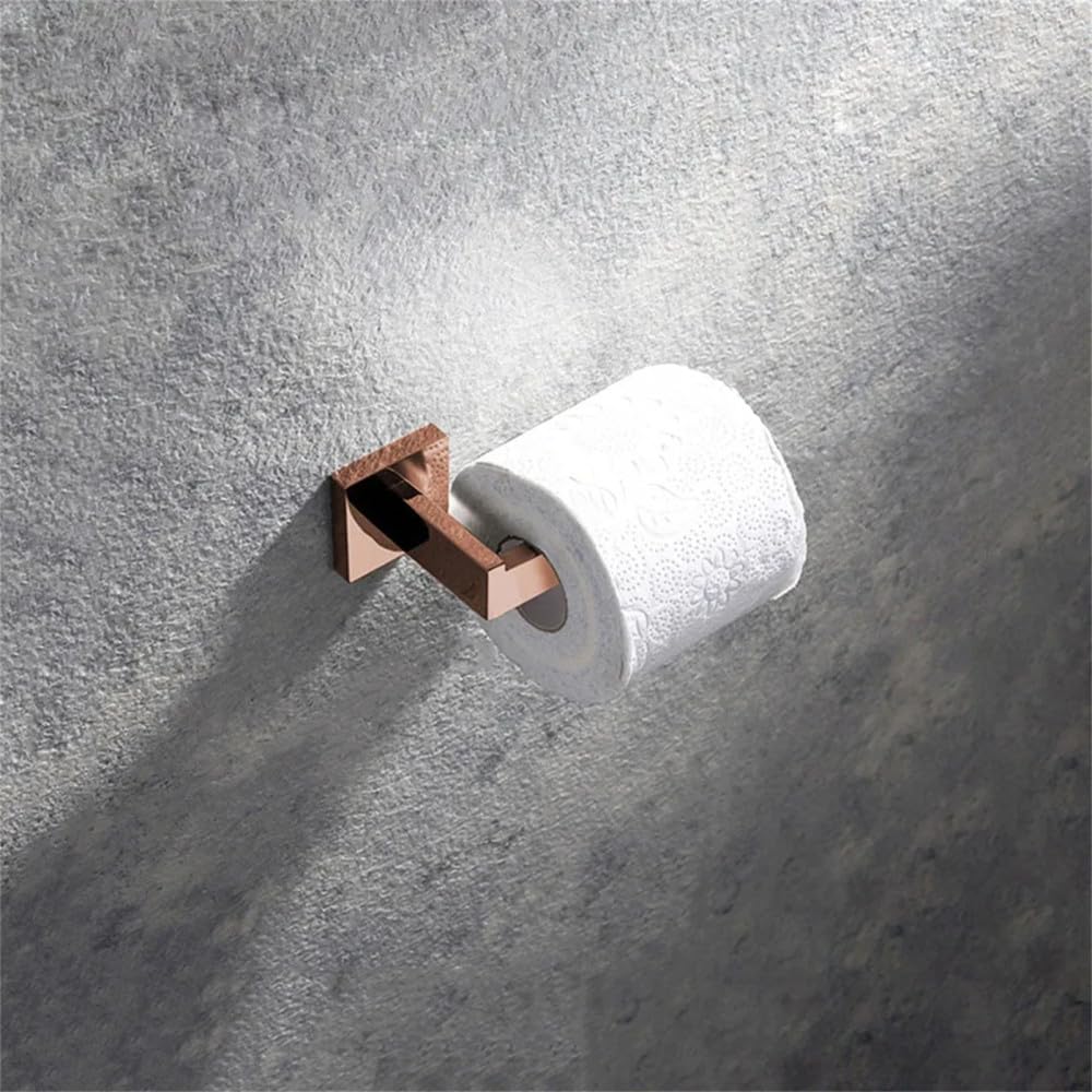 LYGXWJFC Toallero Accesorios de Hardware de baño de Oro Rosa Pulido, Toallero de baño, Toallero, 1 Soporte de Papel, A
