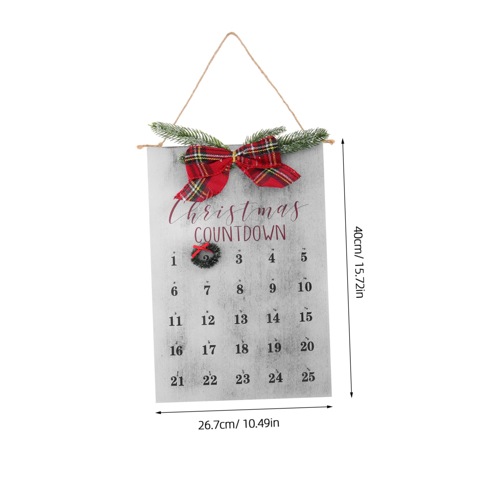 Rustikaler Weihnachts Countdown Wreath Kalender Für Weihnachten Handgefertigt Aus Hochwertigem Material Für Festliche Ihrem Zuhause Oder Büro